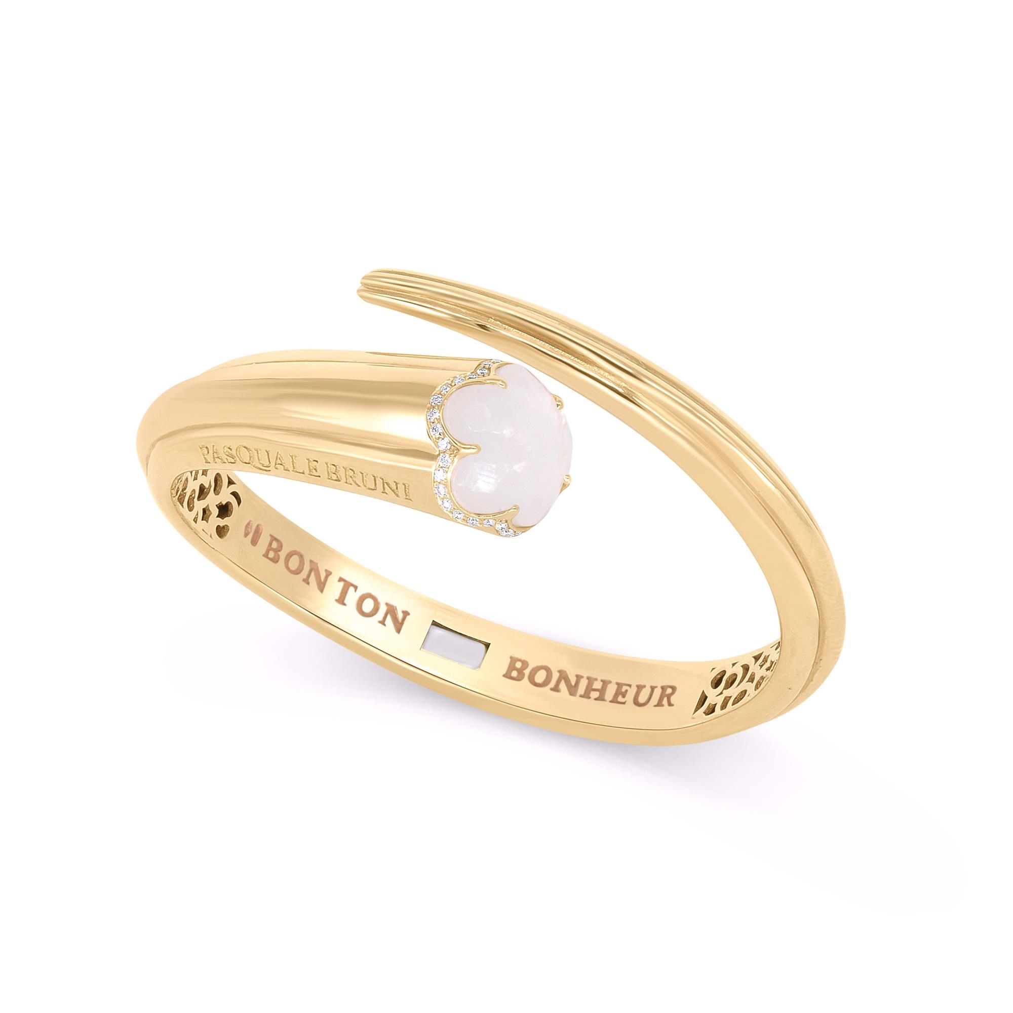 Bracciale Bon Ton Bonheur in oro rosso con doppio quarzo e diamanti - PASQUALE BRUNI