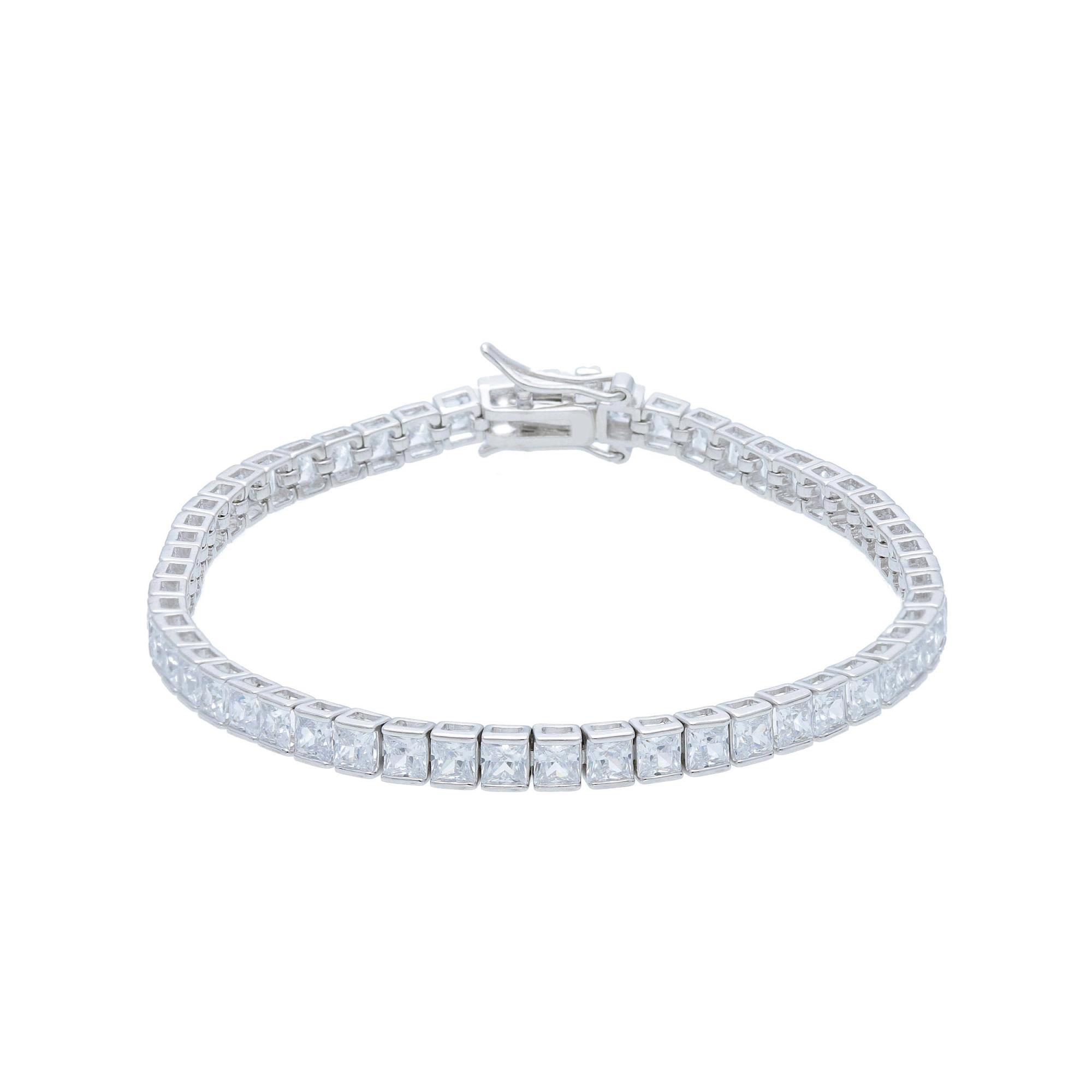 Silver tennis bracelet with zircons - ORO&CO 925