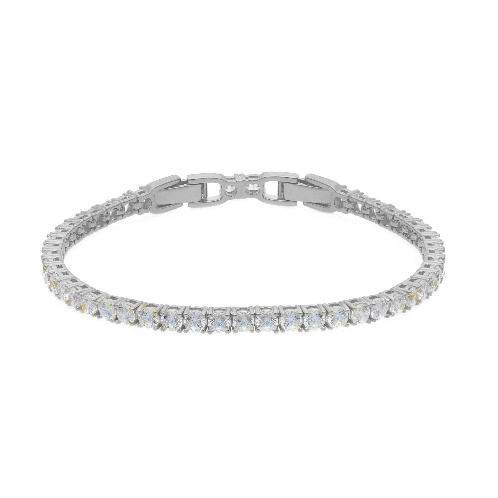 Silver tennis bracelet with zircons - ORO&CO 925