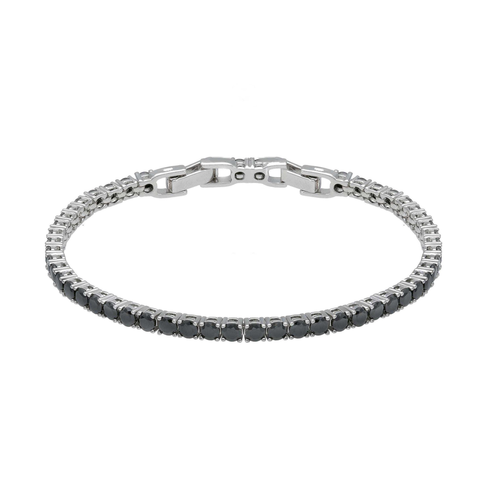 Pulsera tennis en plata con circonitas negras ORO&CO 925 - ORO&CO 925