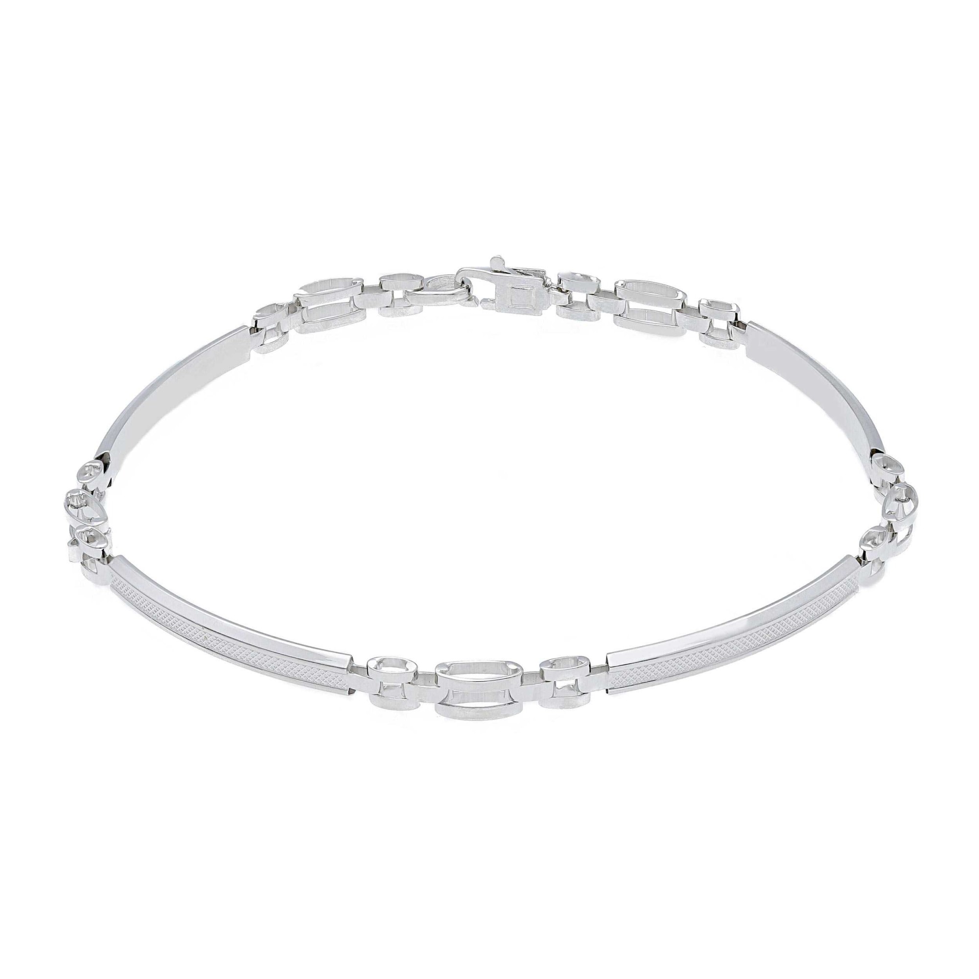 Bracciale uomo oro bianco 18 kt - ORO&CO