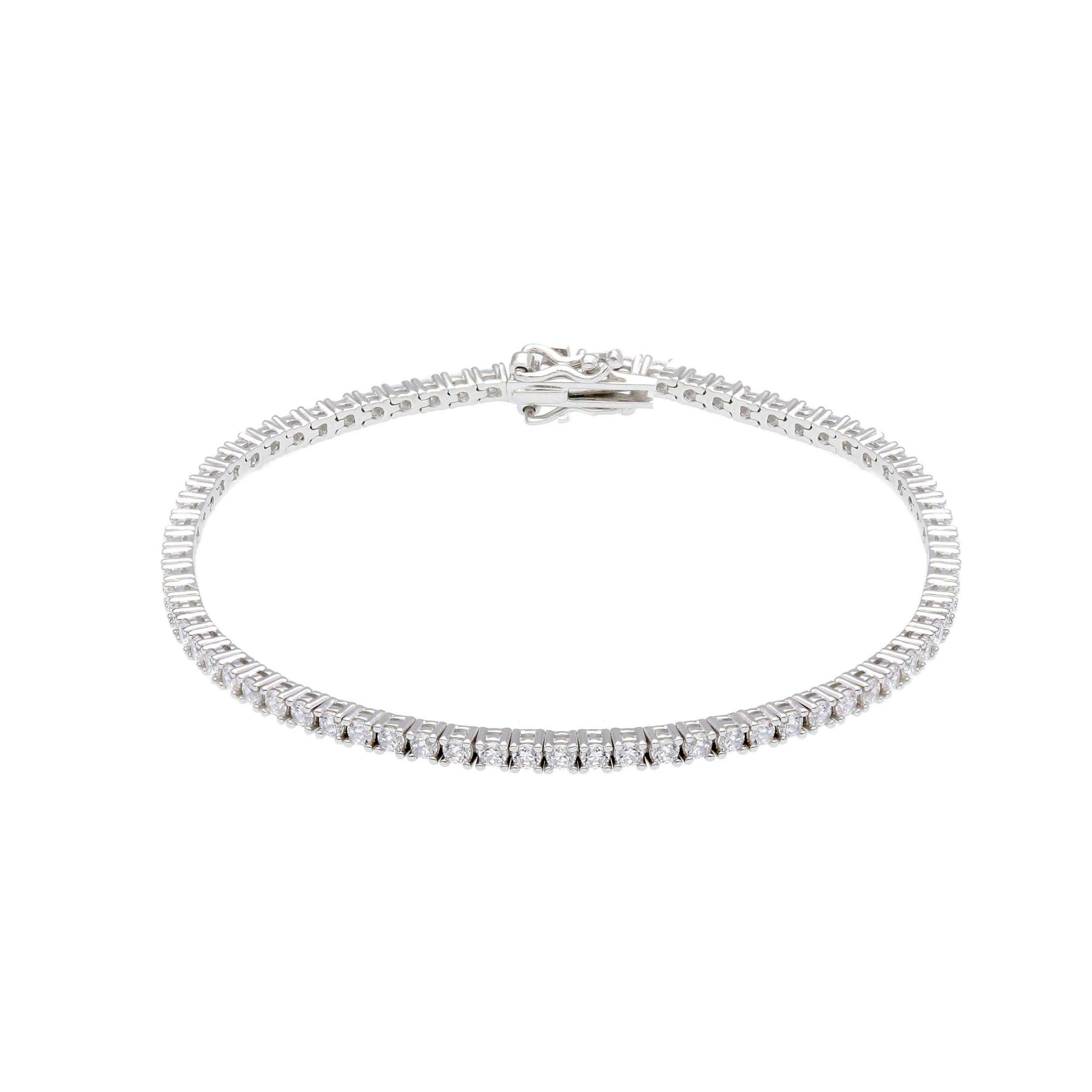 Pulsera tenis en plata con circonitas blancas 20 cm ORO&CO 925 - ORO&CO 925