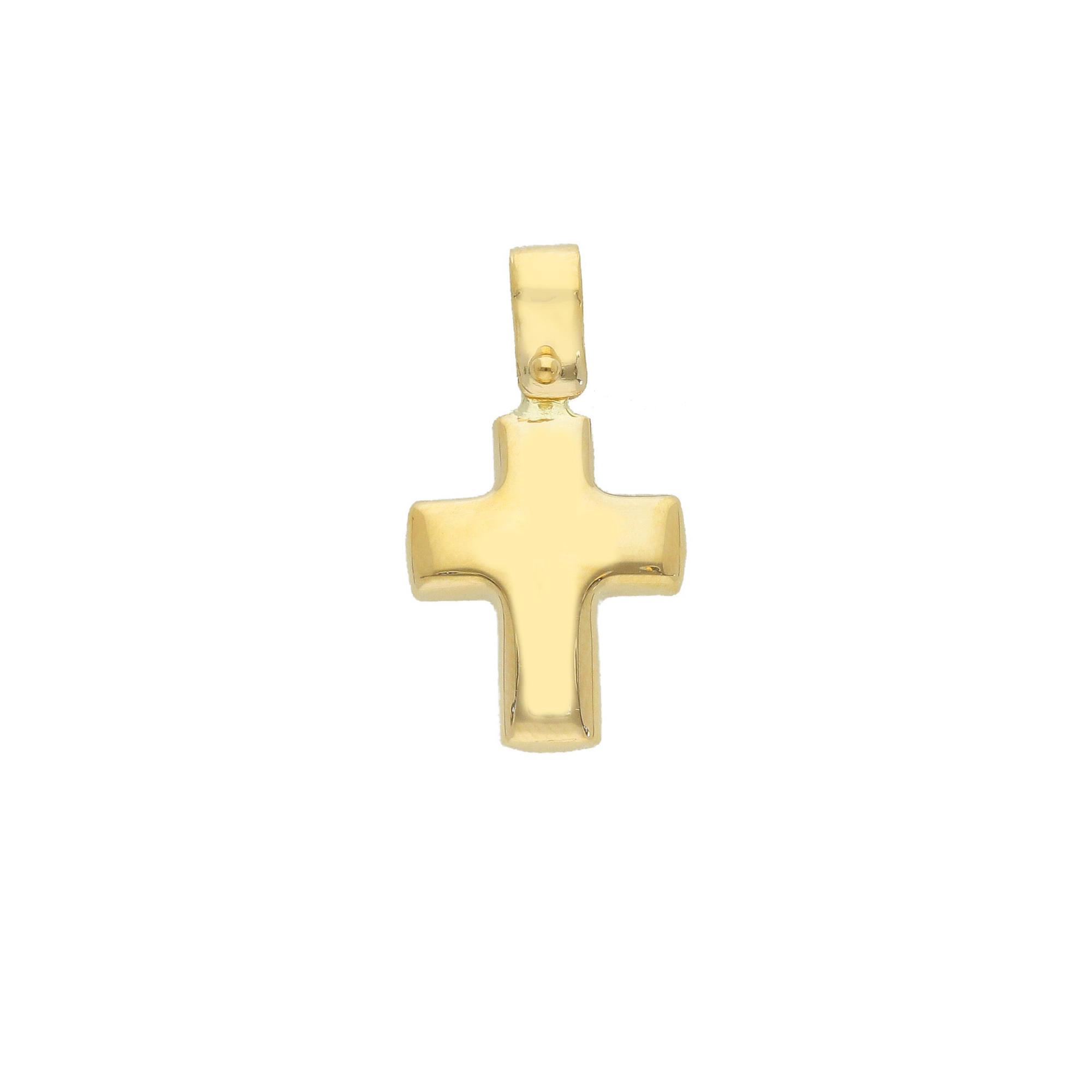 Yellow gold pendant with cross - ORO&CO