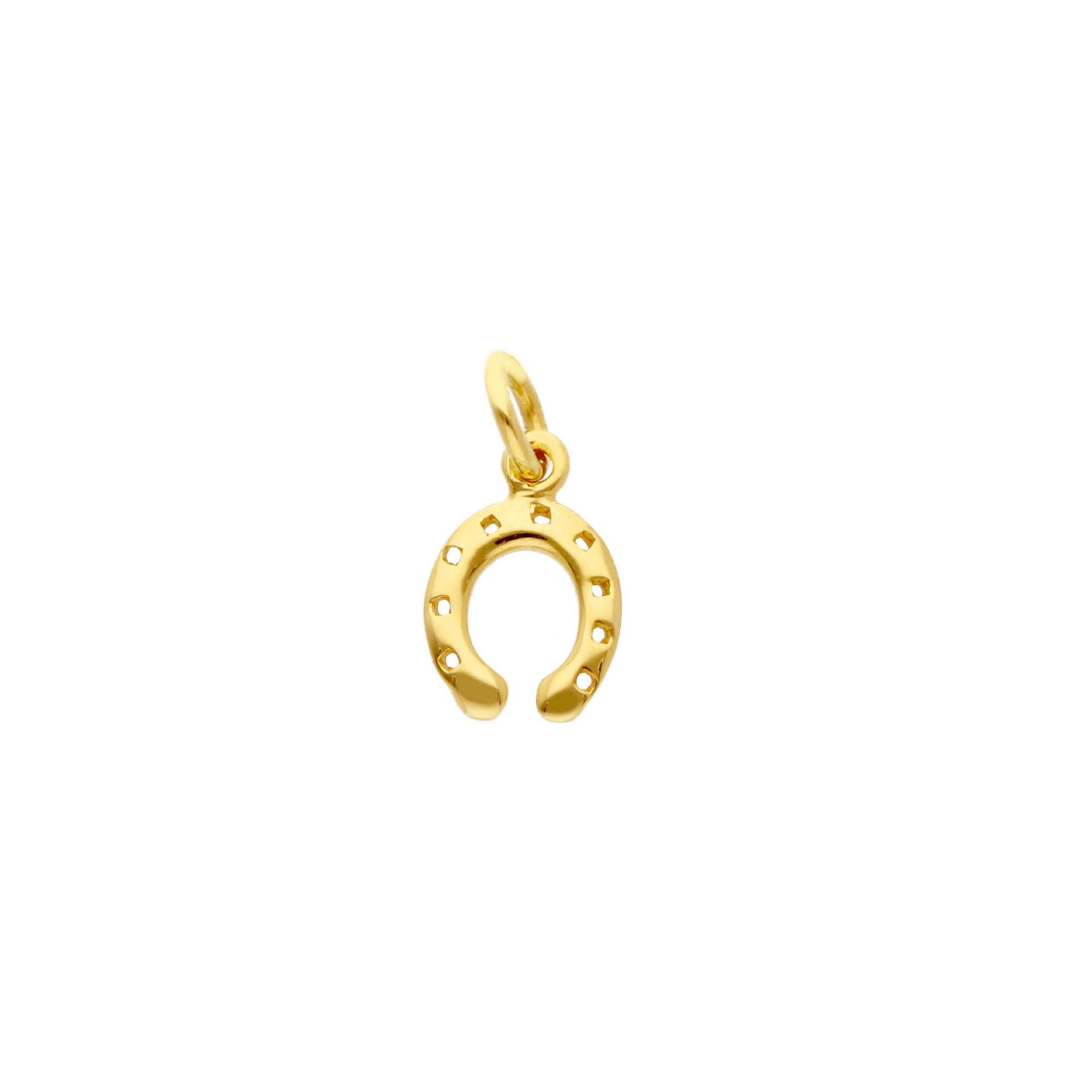 Yellow gold horseshoe pendant - ORO&CO