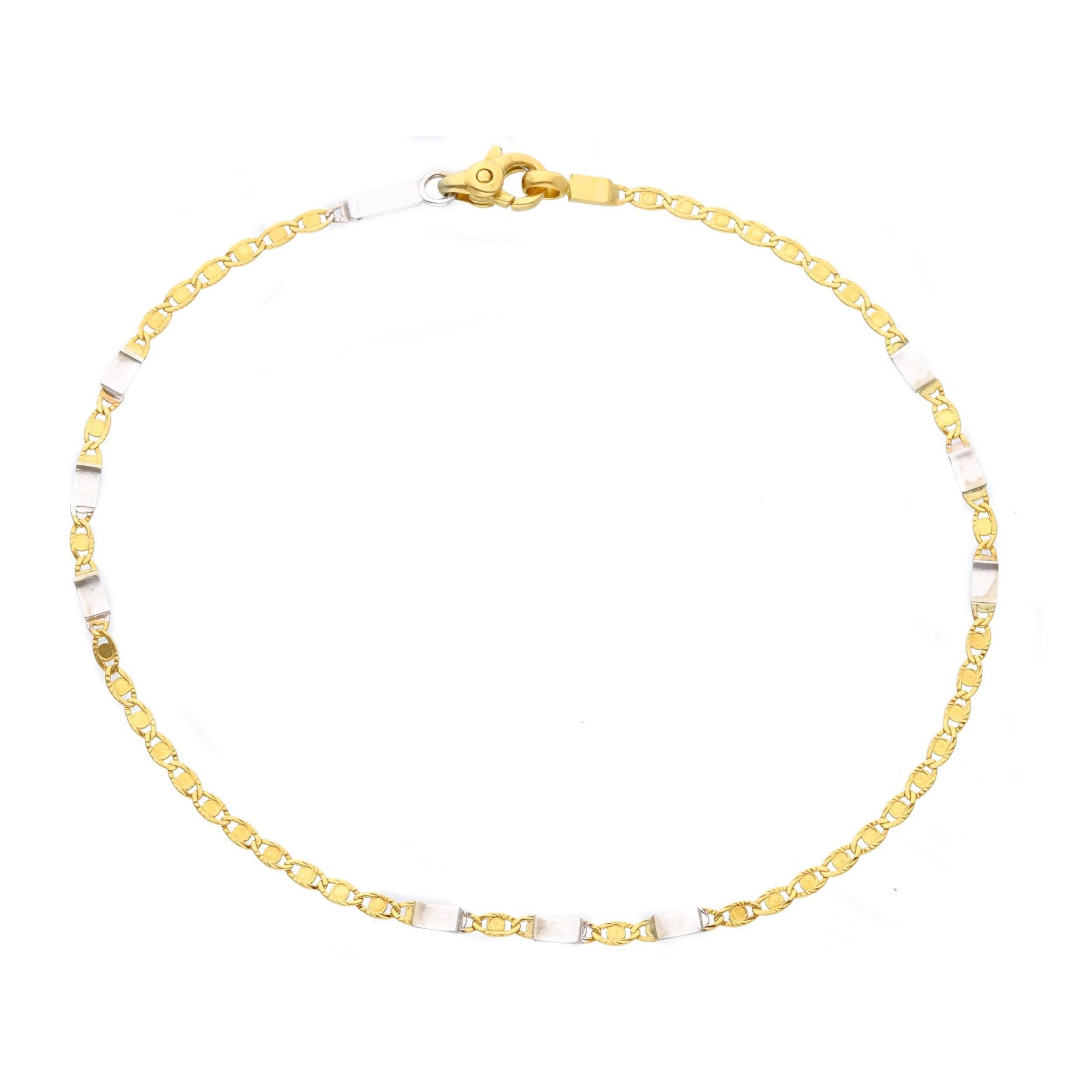 Bracciale in oro giallo e bianco 18 kt - ORO&CO