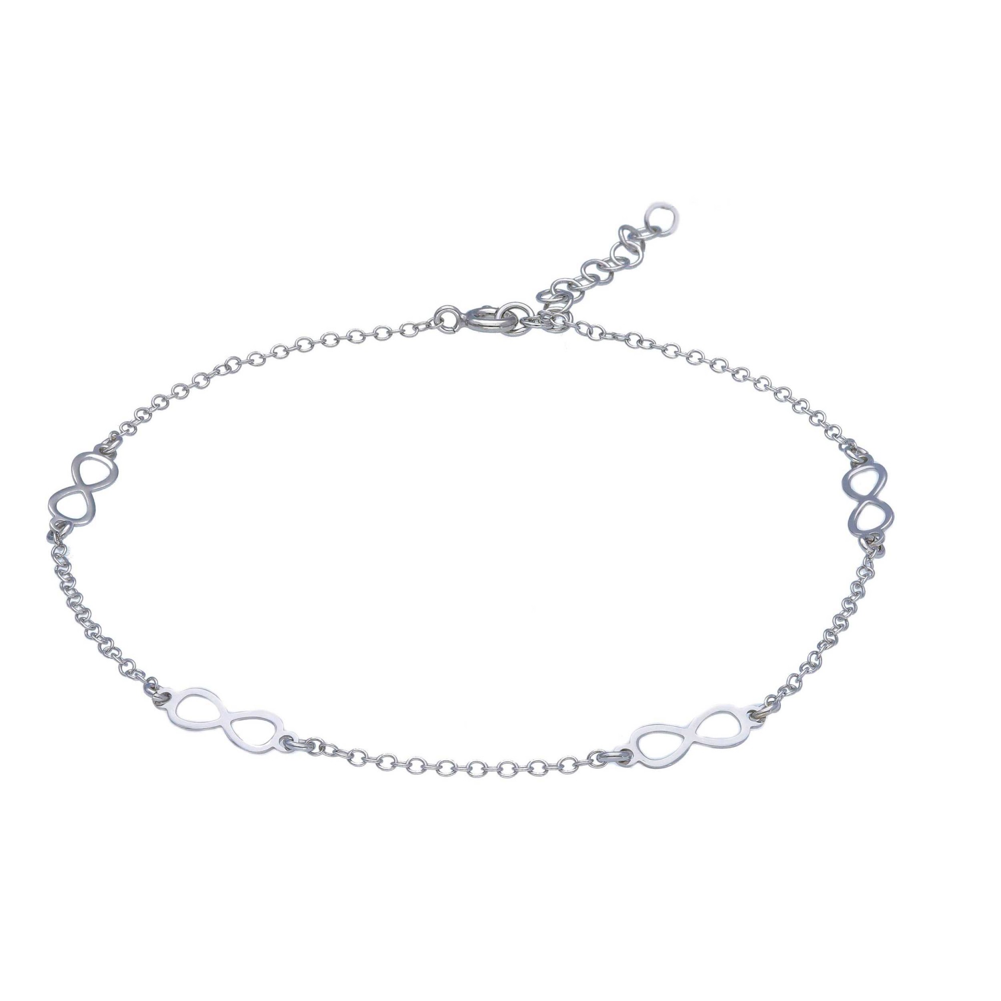Cavigliera charm infinito argento rodiato 25 cm ORO&CO 925 - ORO&CO 925