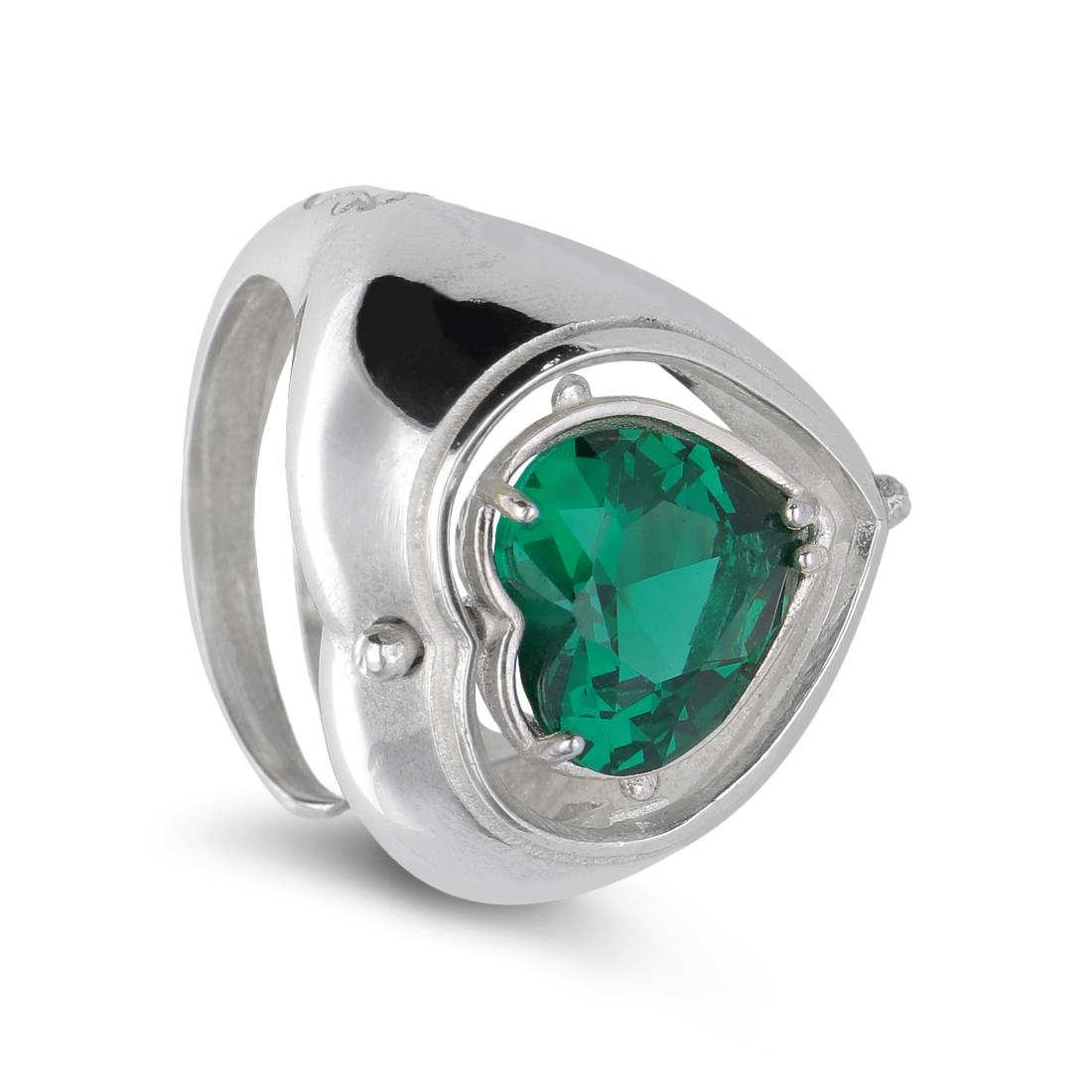 Anillo de diseño con zirconia verde - MARIO SPOSATO