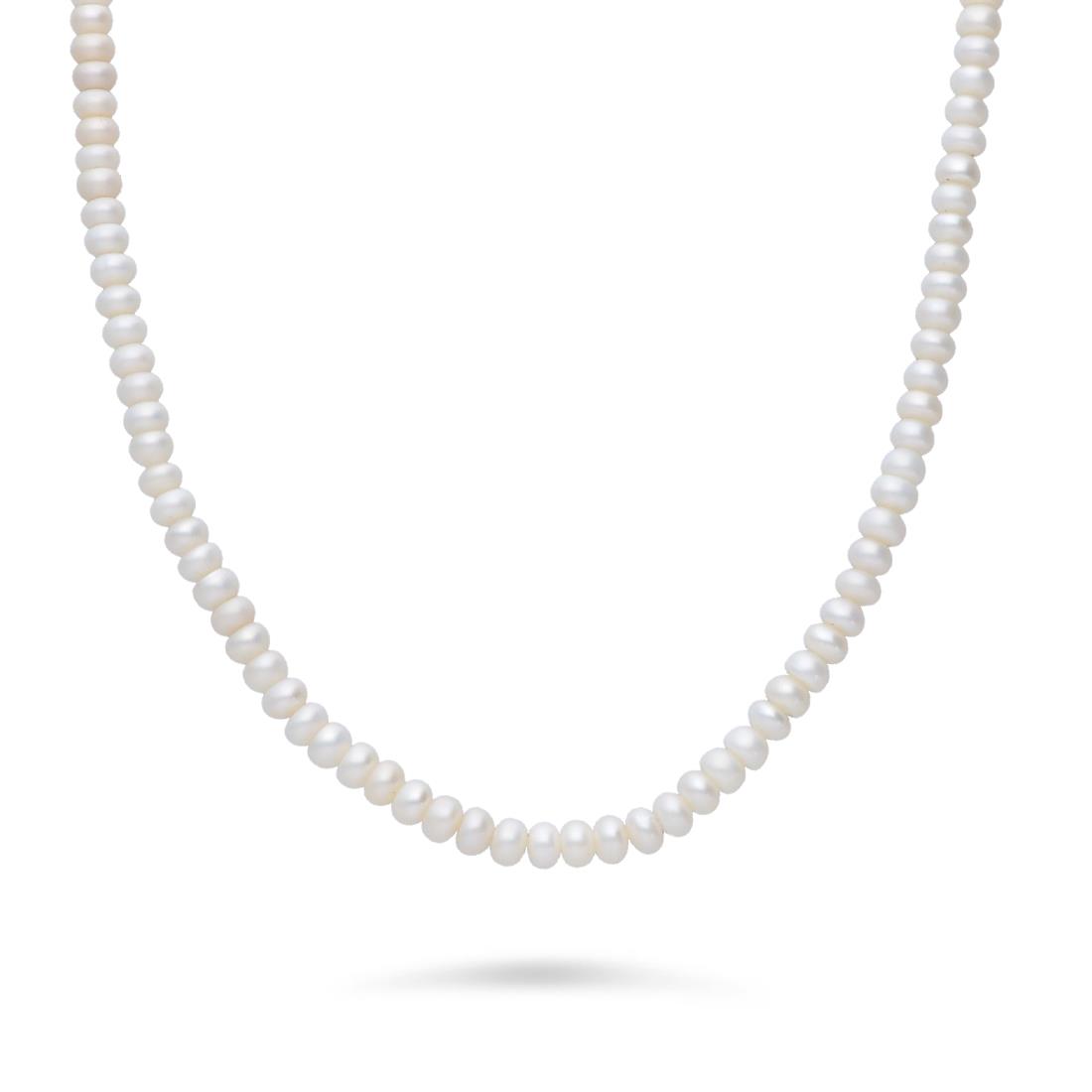 Silver necklace with freshwater pearls - MARIO SPOSATO