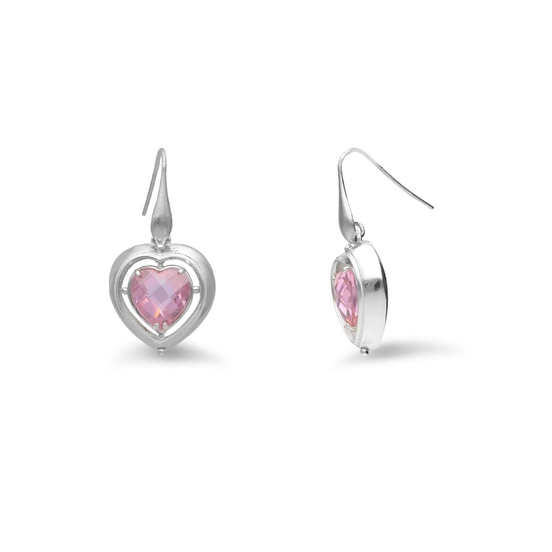 Pink zircon drop earrings - MARIO SPOSATO