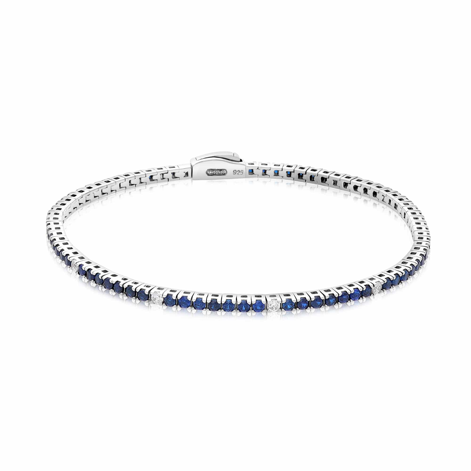 Bracciale tennis in argento con zirconi - LUXURY MILANO