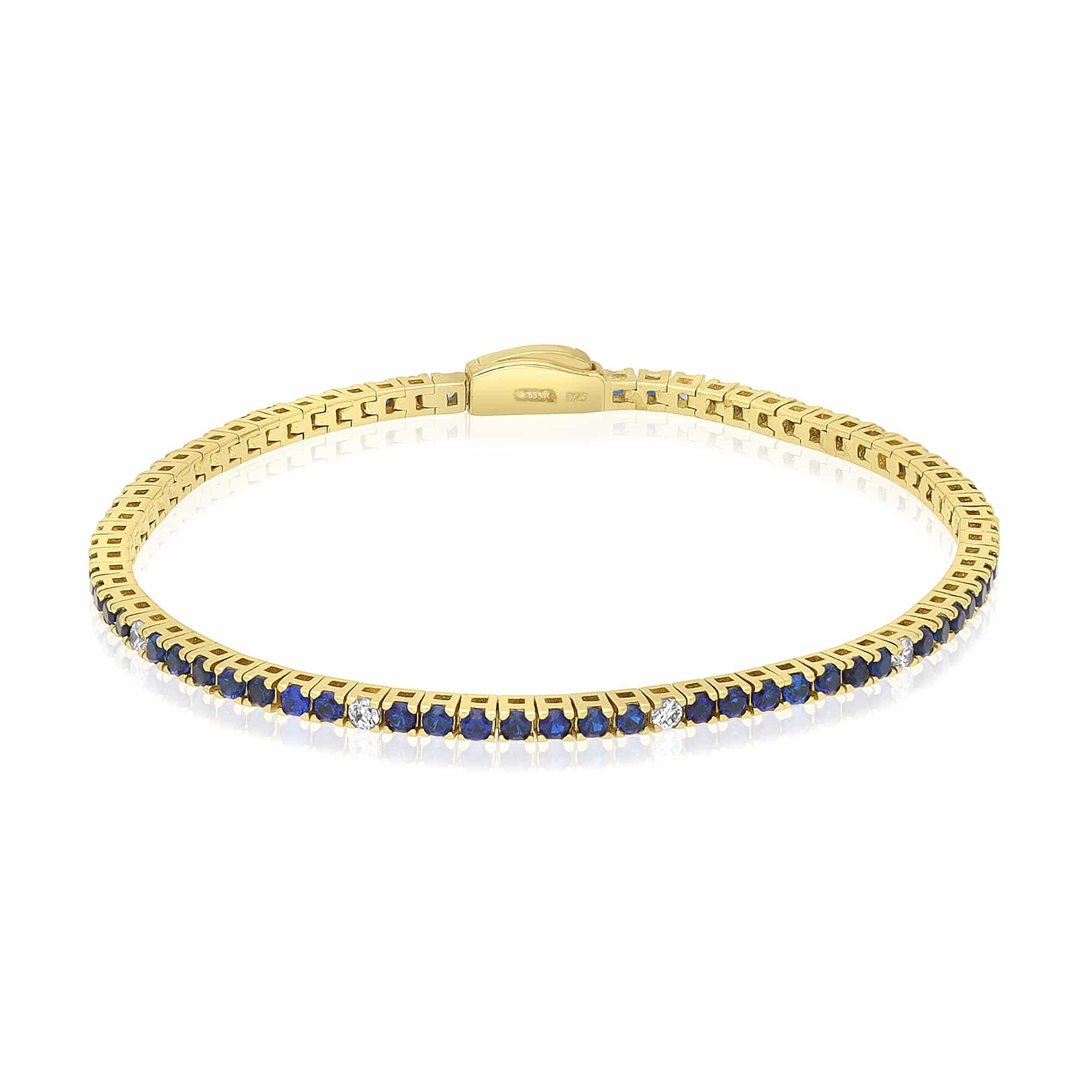 Bracciale tennis in argento con zirconi - LUXURY MILANO