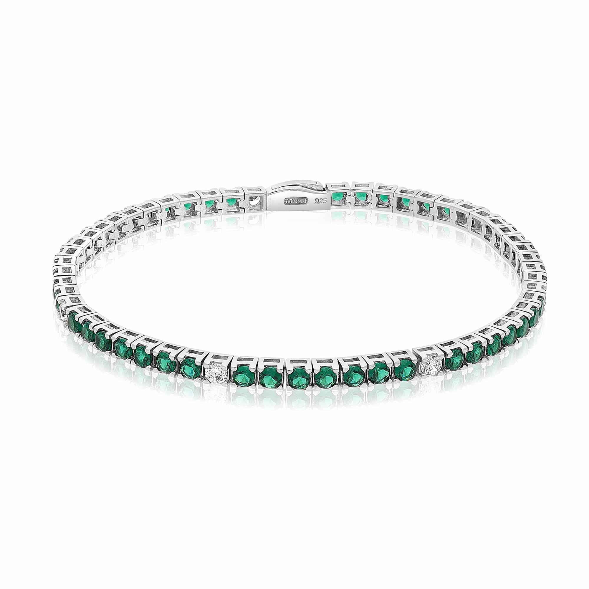 Silver tennis bracelet with cubic zirconia - LUXURY MILANO