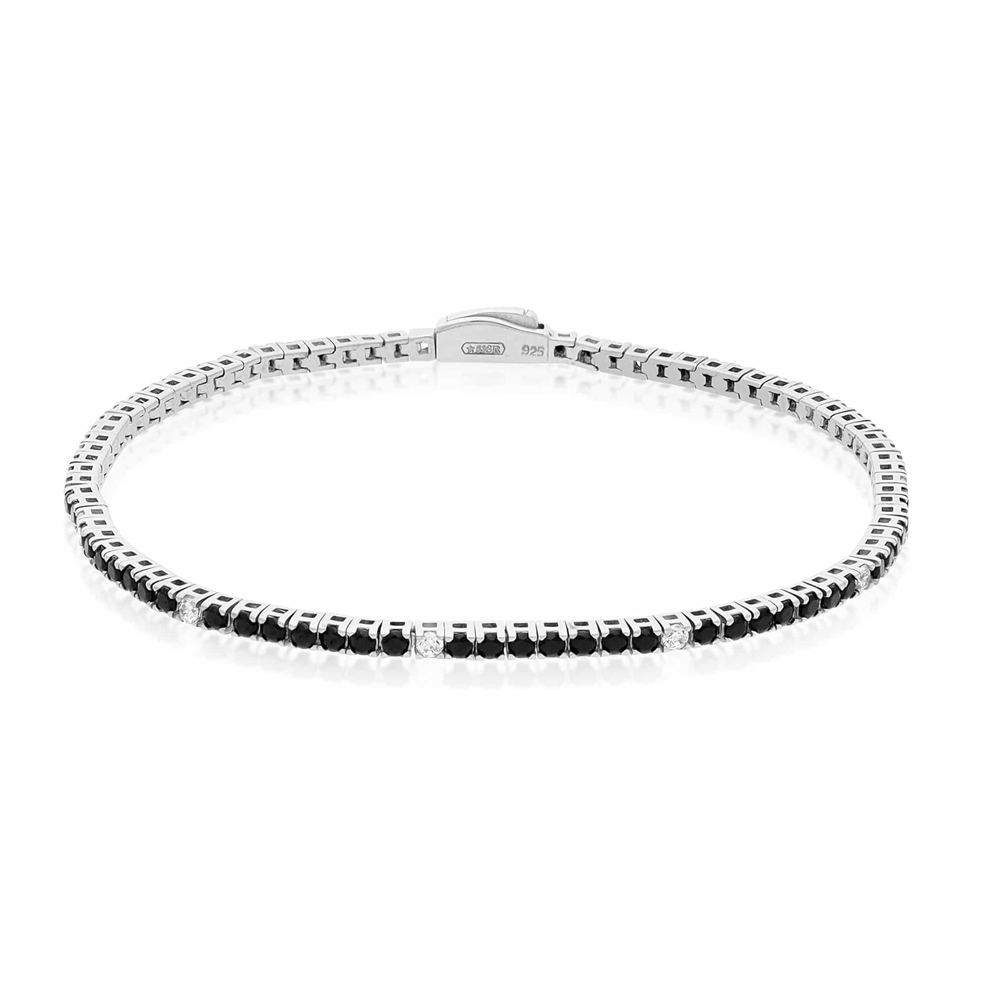 Silver tennis bracelet with cubic zirconia - LUXURY MILANO