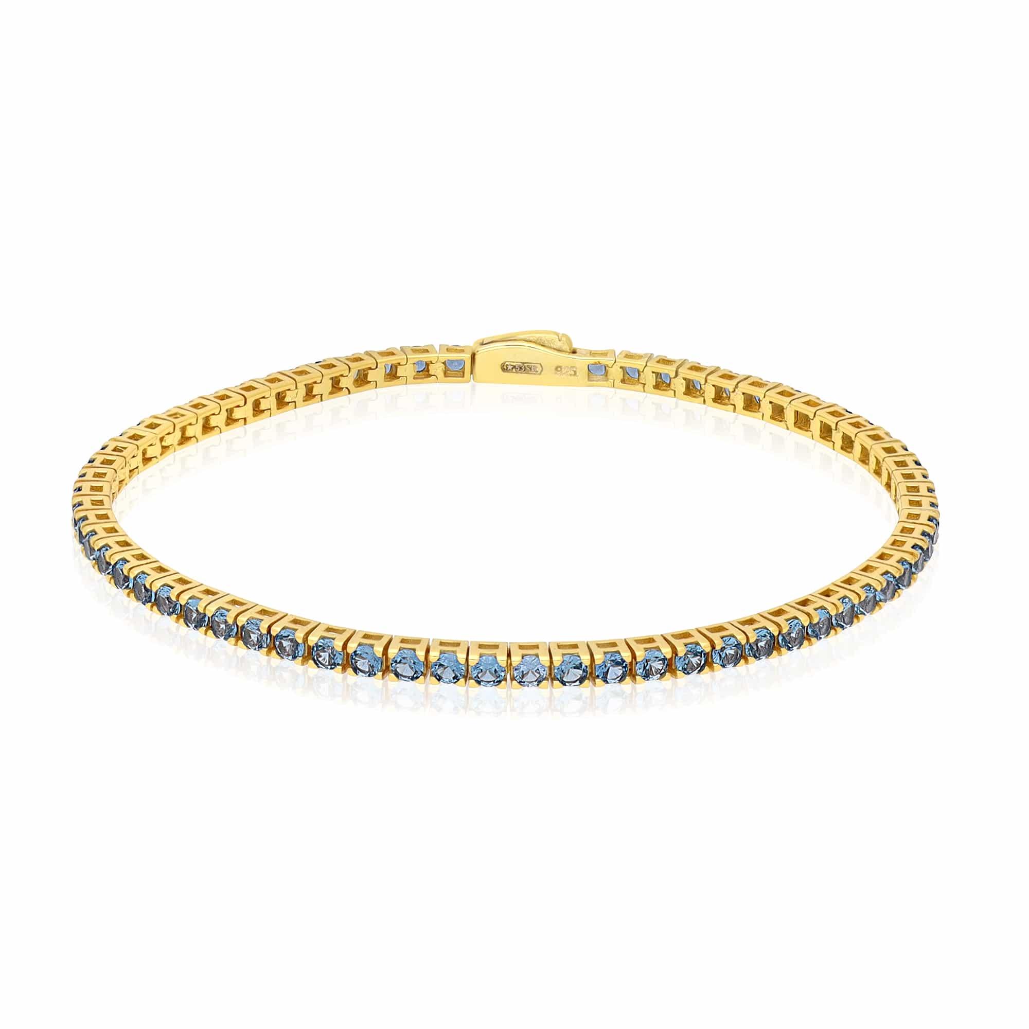 Bracciale tennis in argento con zirconi - LUXURY MILANO
