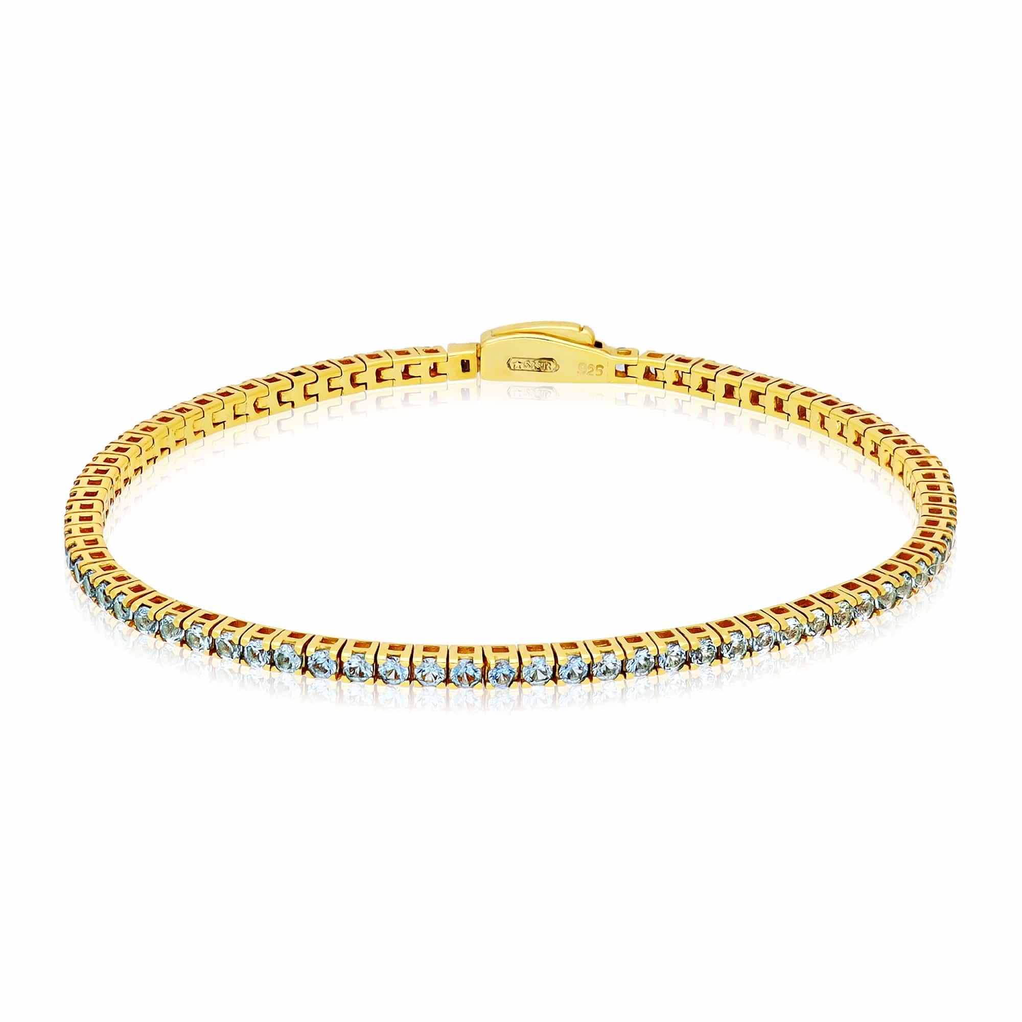 Bracciale tennis in argento con zirconi - LUXURY MILANO
