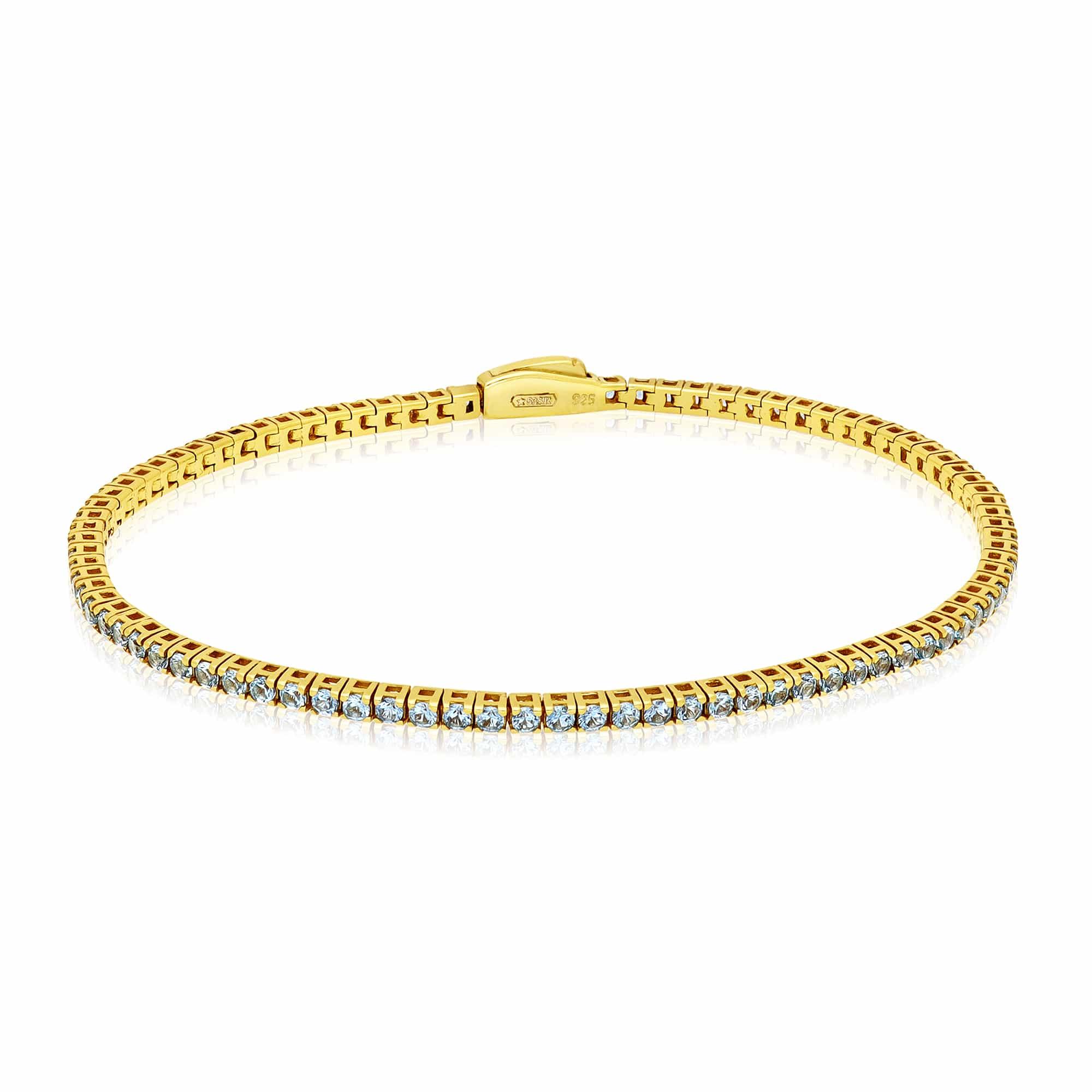 Bracciale tennis in argento con zirconi - LUXURY MILANO
