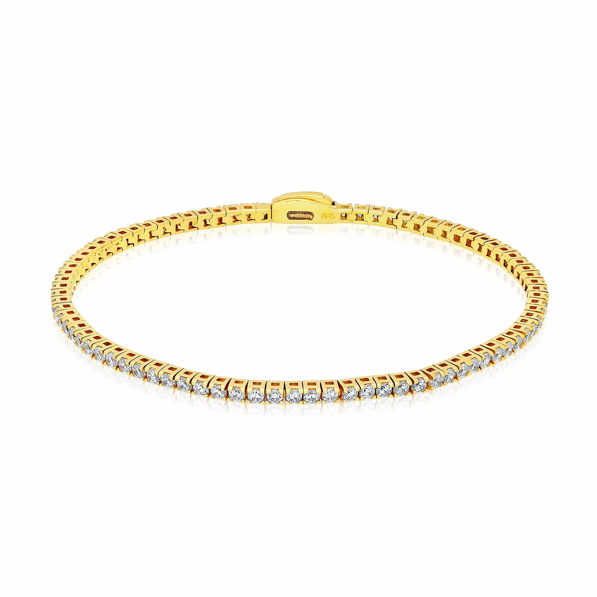 Silver tennis bracelet with cubic zirconia - LUXURY MILANO