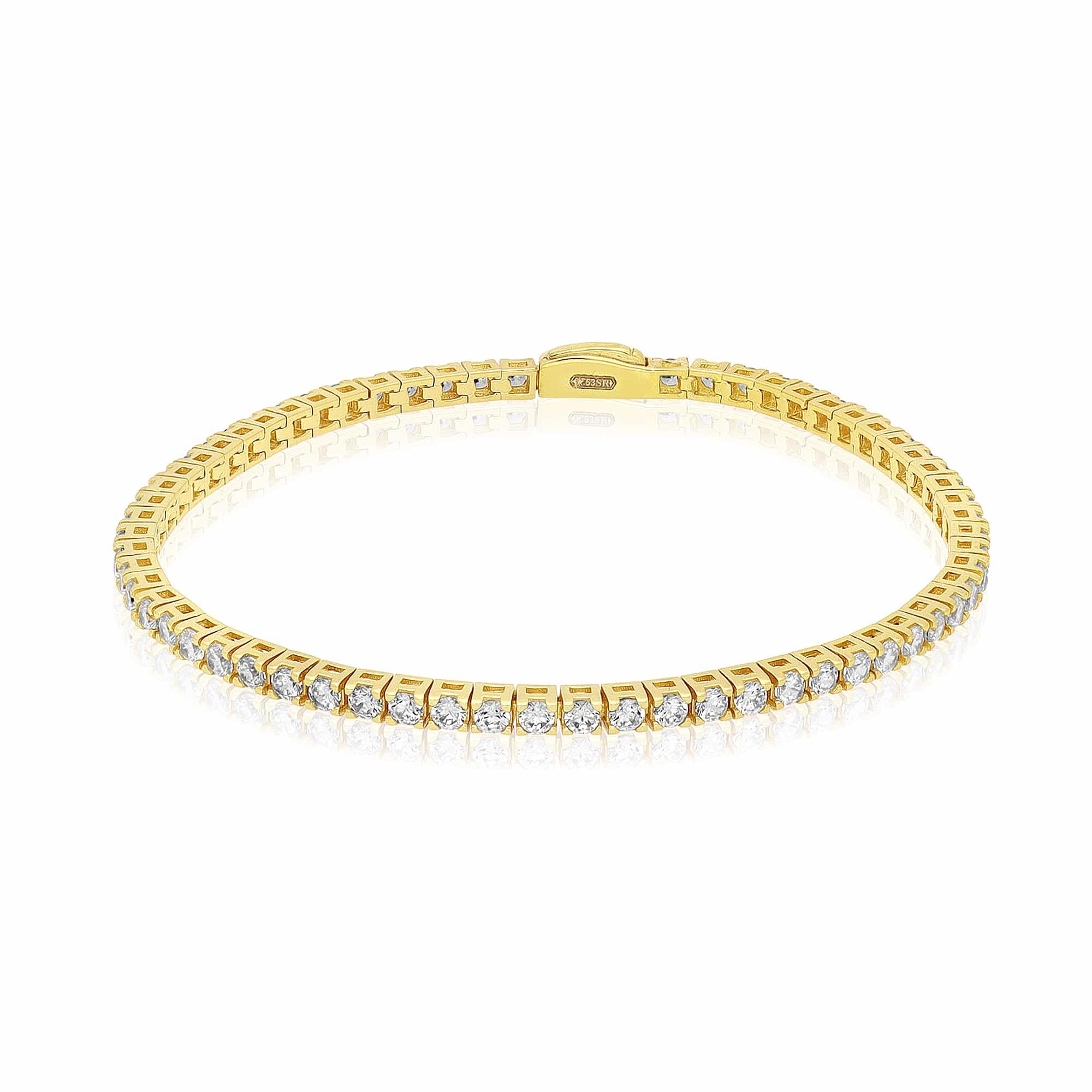 Silver tennis bracelet with cubic zirconia - LUXURY MILANO