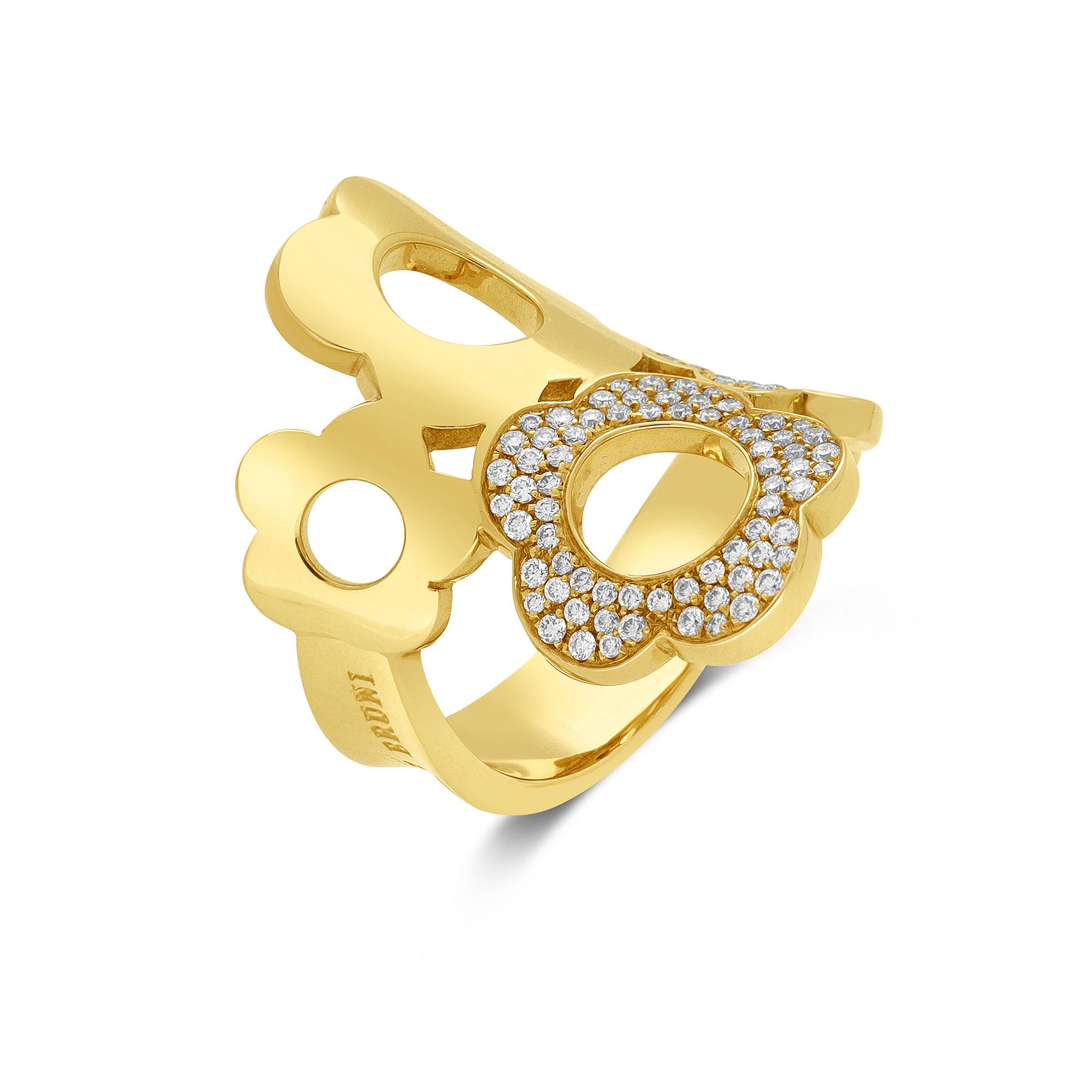 Pasquale Bruni ring in rose gold with diamonds - PASQUALE BRUNI