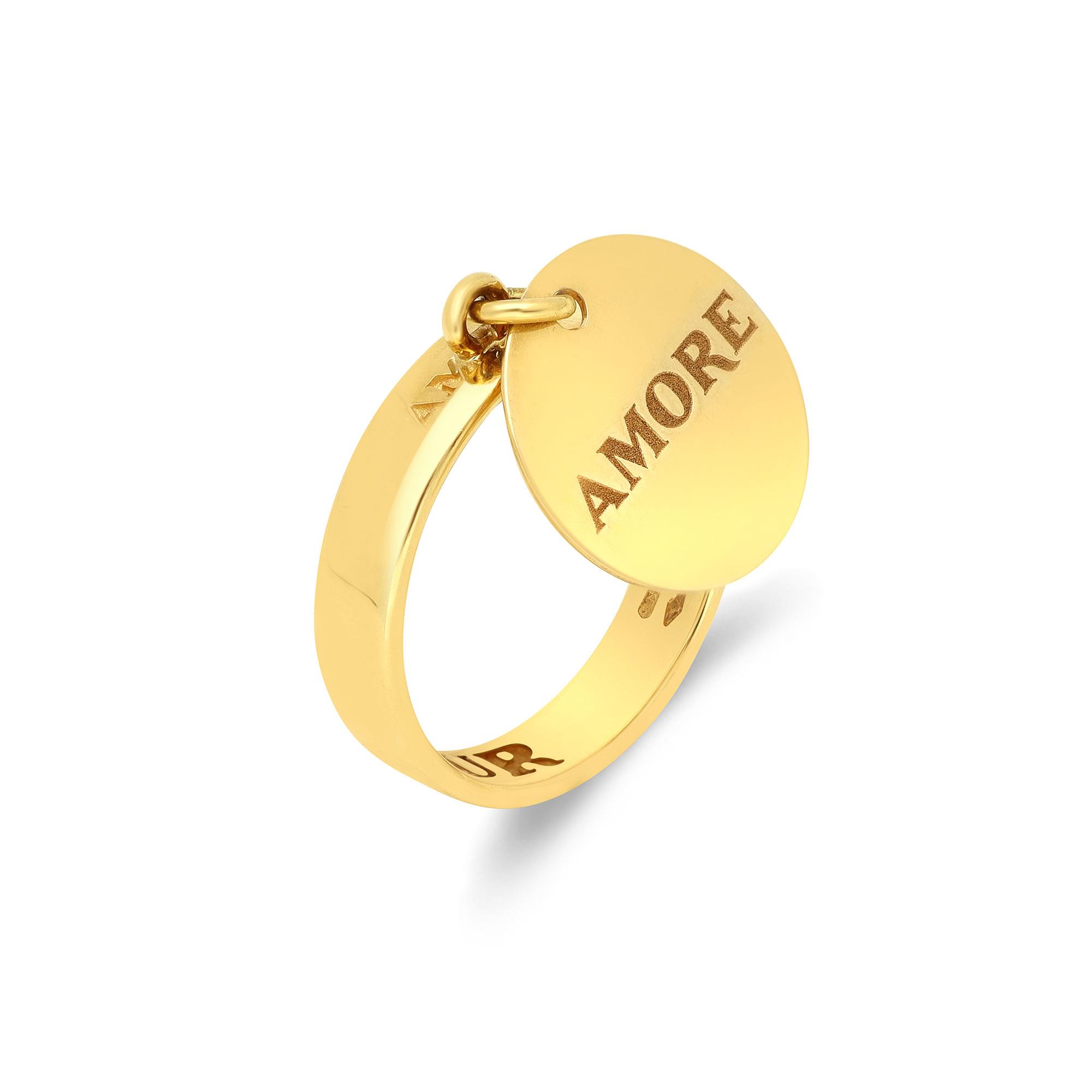 Amore ring in gold with charm - PASQUALE BRUNI