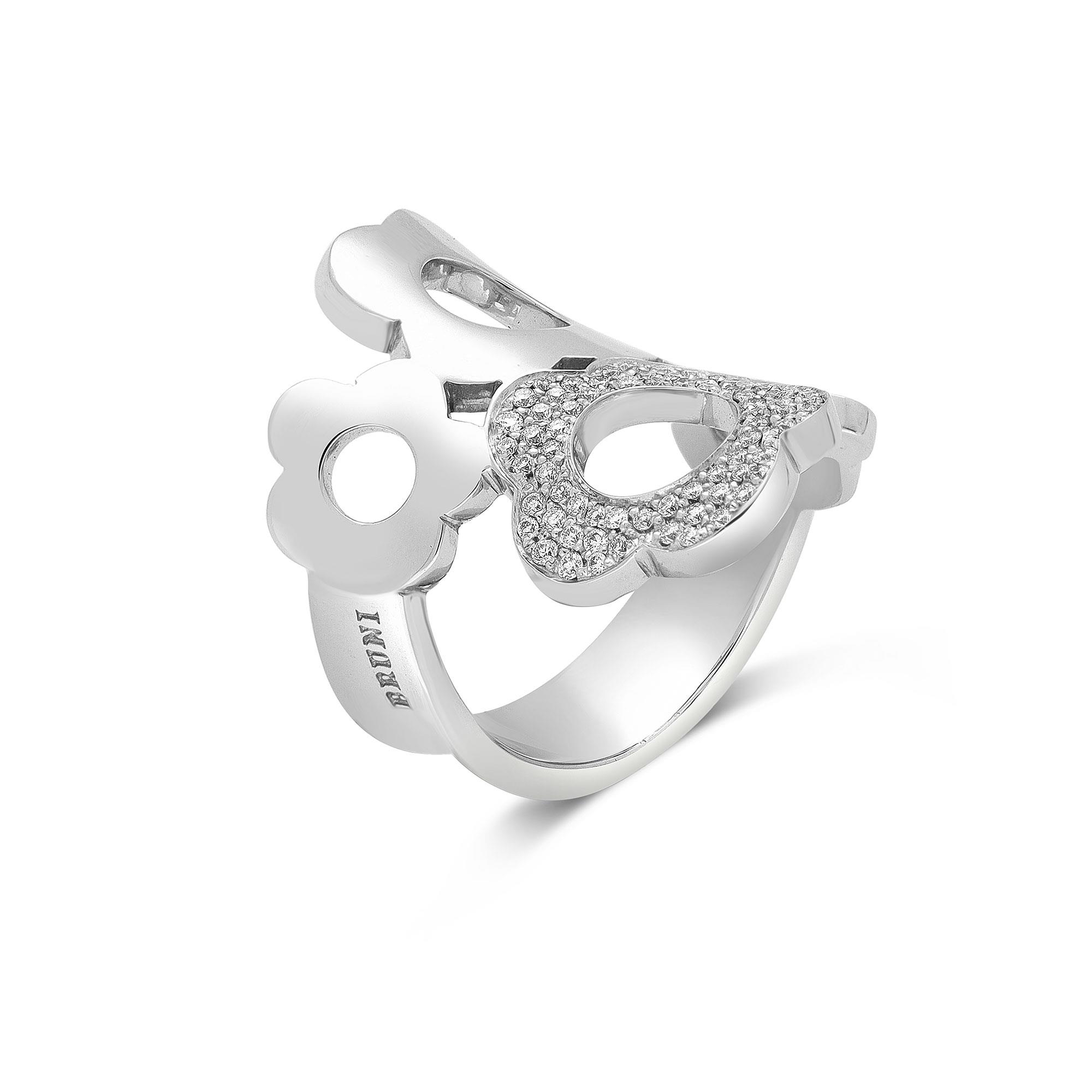 Pasquale Bruni ring in white gold with diamonds - PASQUALE BRUNI