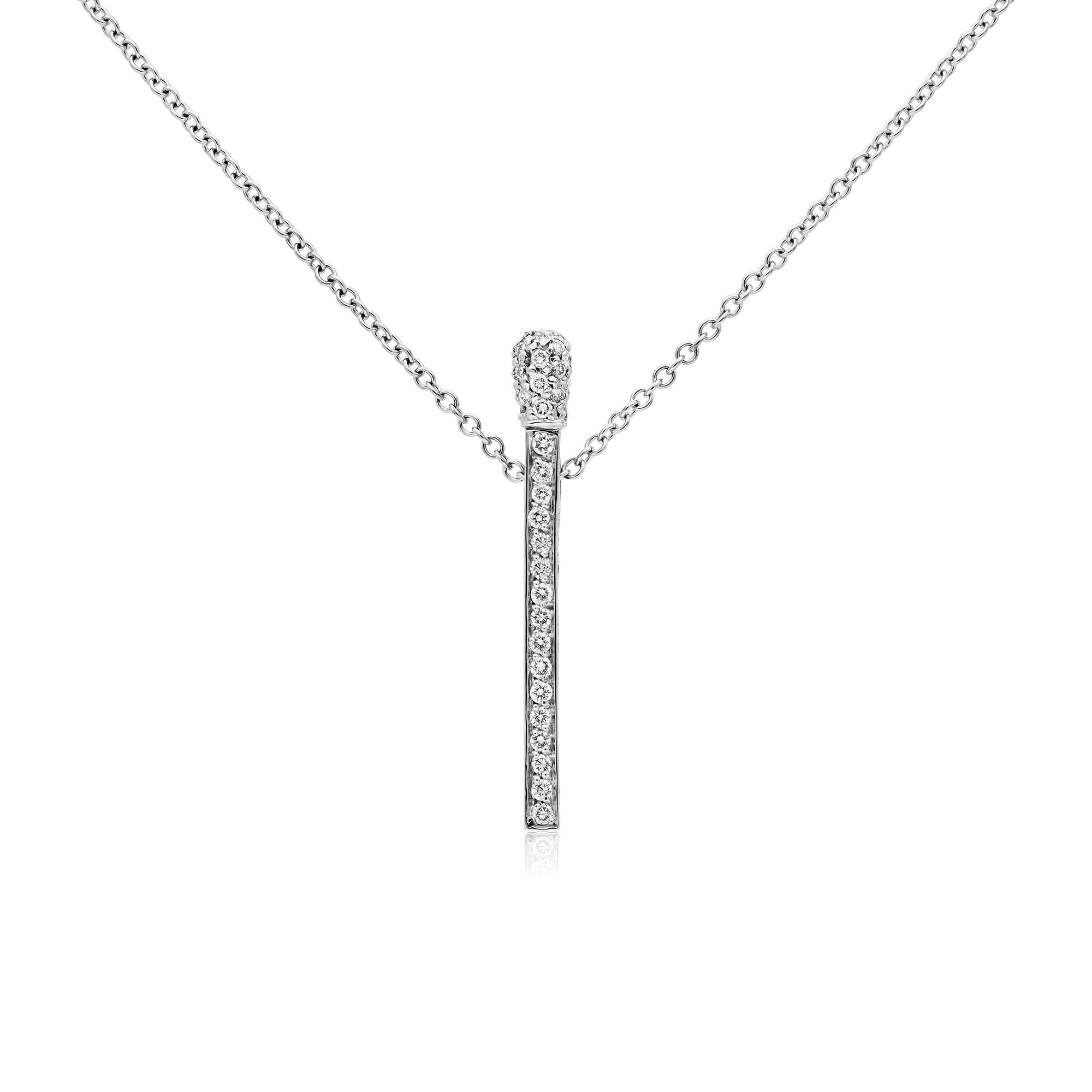 Accendimi necklace in white gold with diamonds - PASQUALE BRUNI