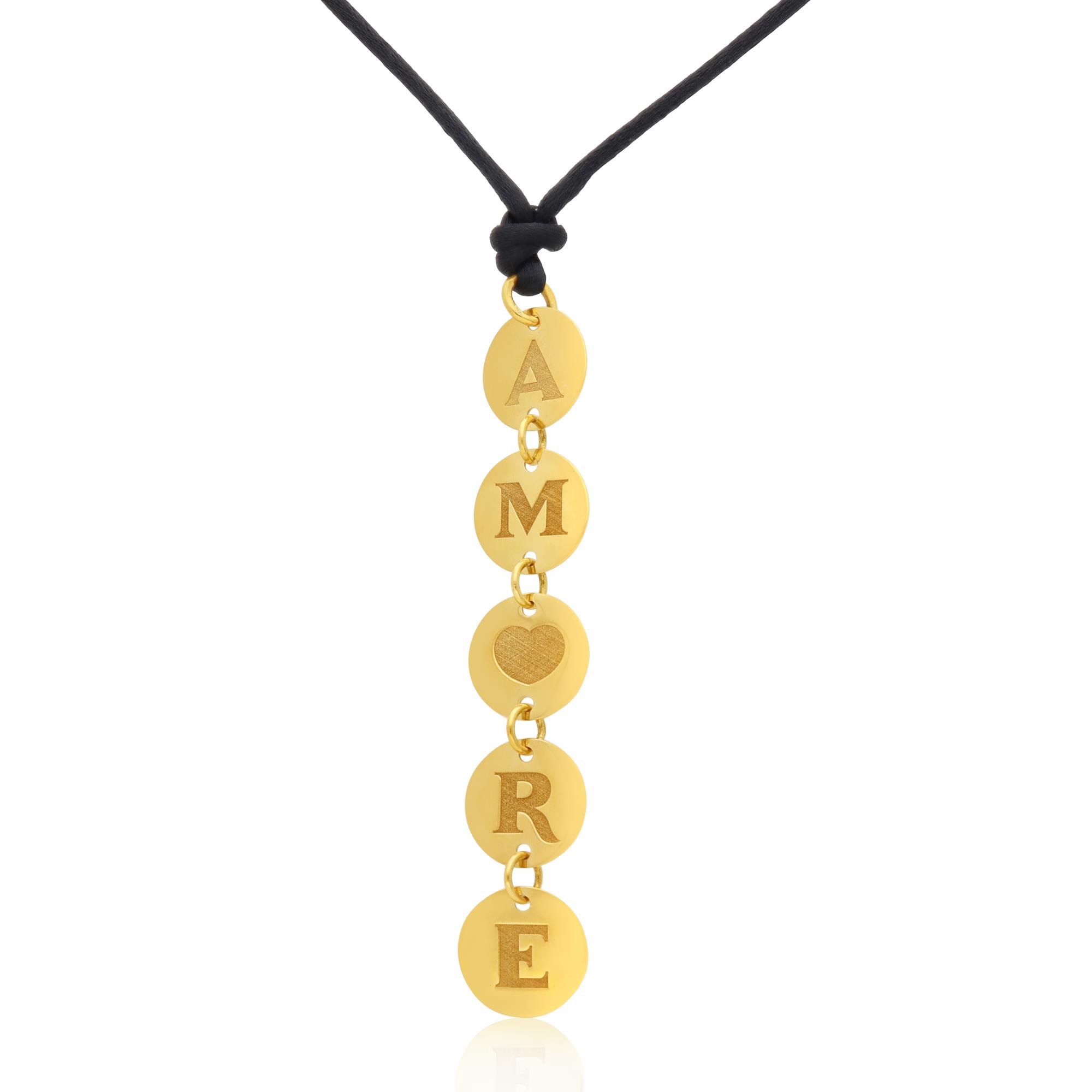 Amore pendant in yellow gold - PASQUALE BRUNI