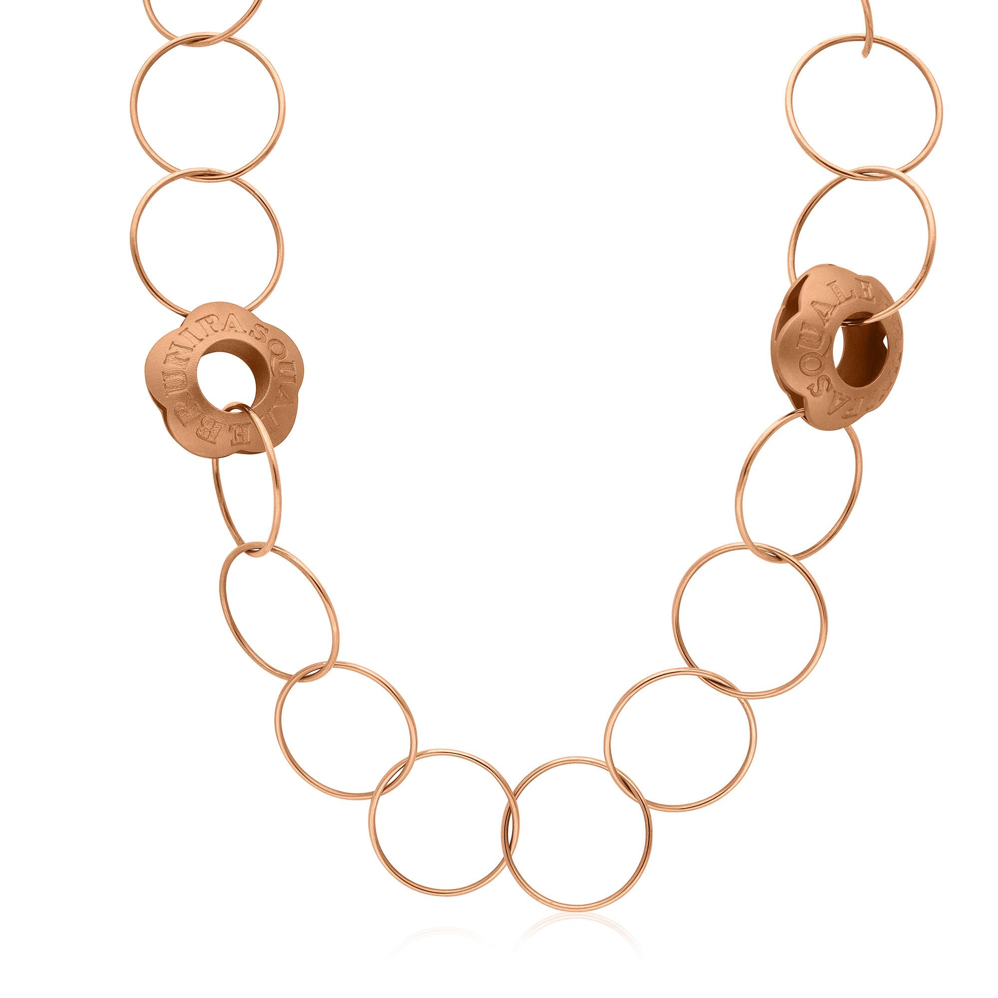 Bon Ton necklace in rose gold with flowers - PASQUALE BRUNI