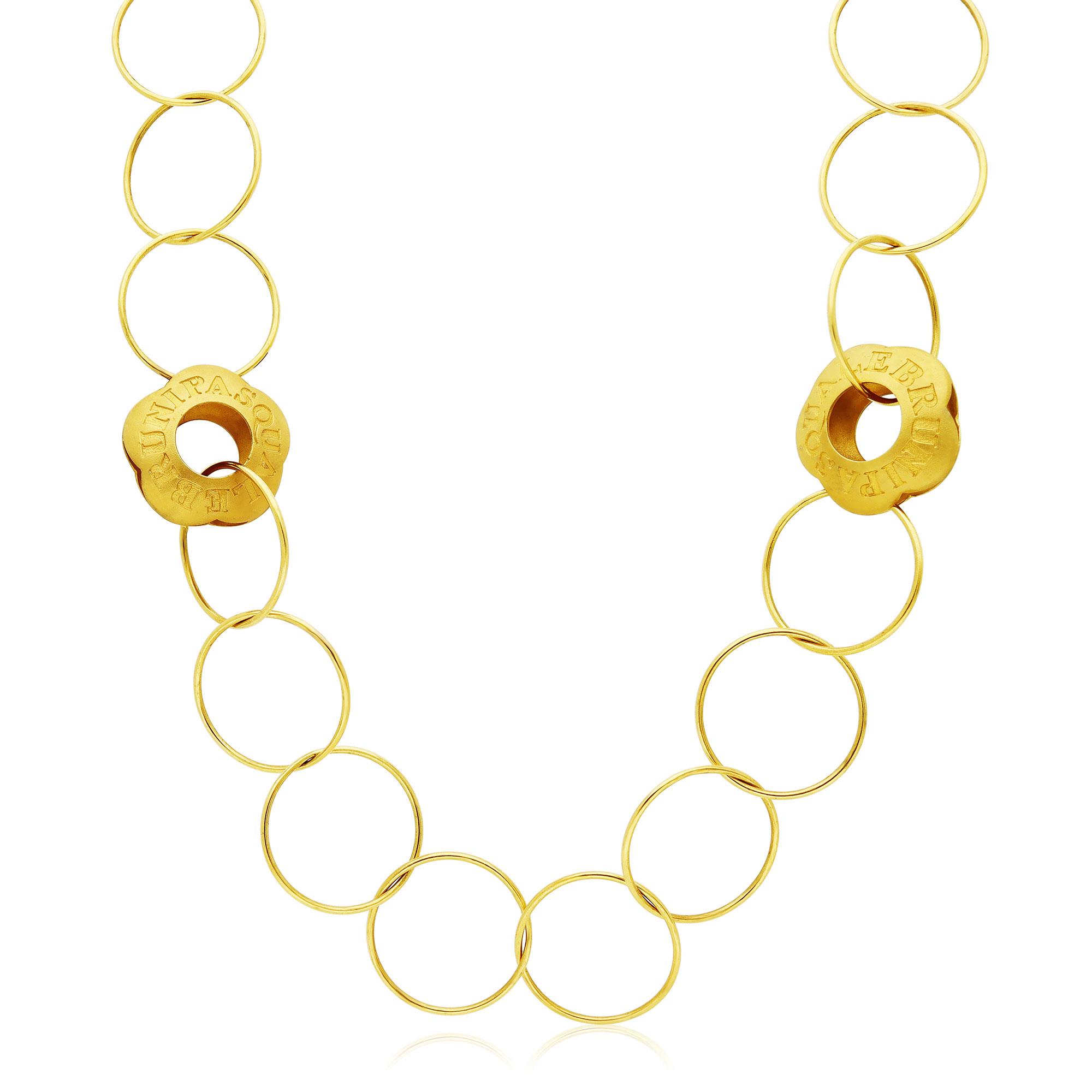 Collana Pasquale Bruni in oro giallo con cerchi - PASQUALE BRUNI