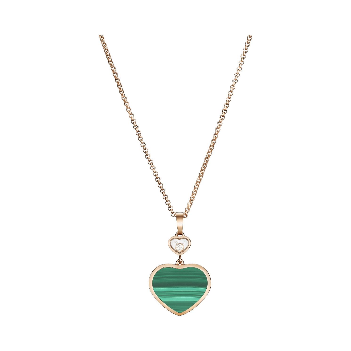 Happy Hearts Malachite Heart Necklace - CHOPARD