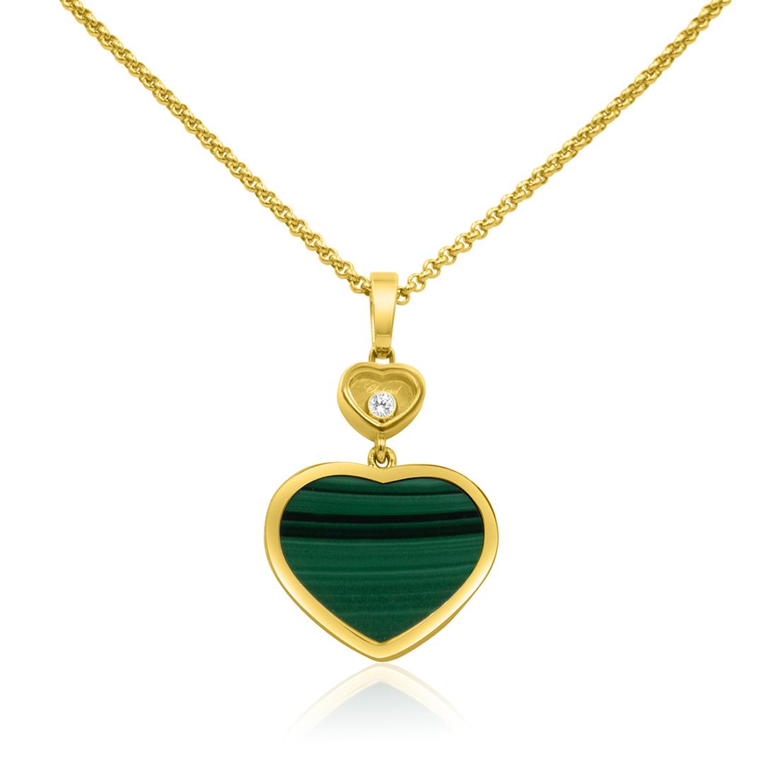 Collar corazón Happy Hearts Malaquita - CHOPARD