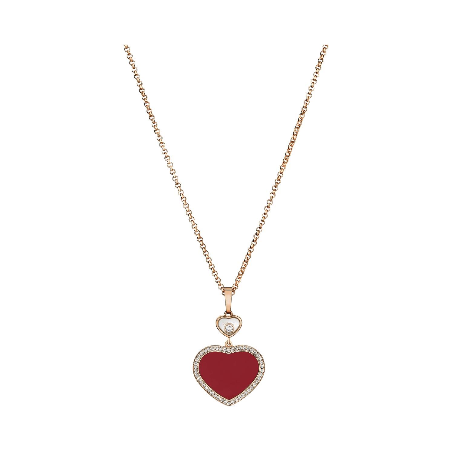 Happy Hearts Necklace Red Heart and Diamonds - CHOPARD