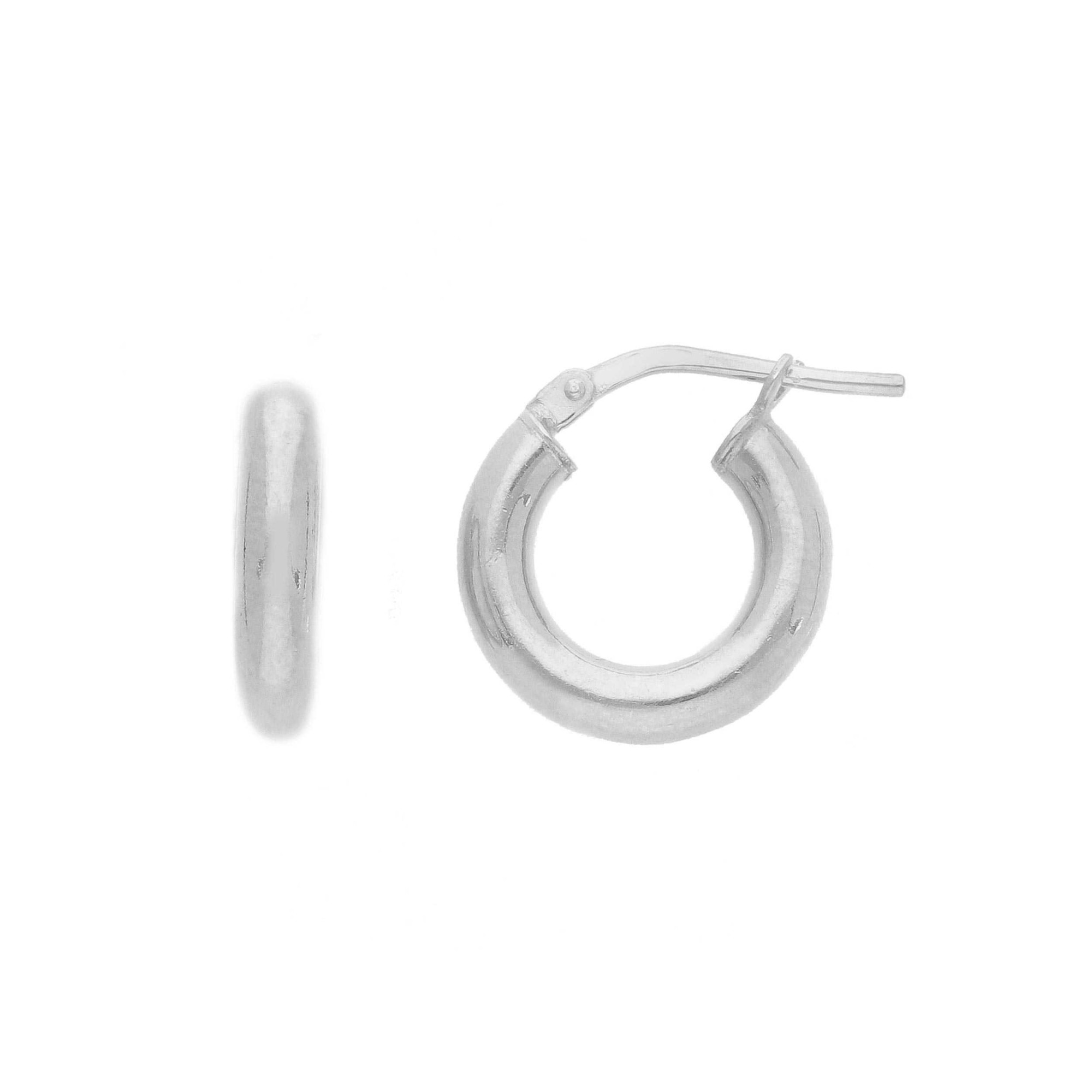 Pendientes de aro en plata 925 di&aacute;metro 10 mm ORO&CO 925 - ORO&CO 925
