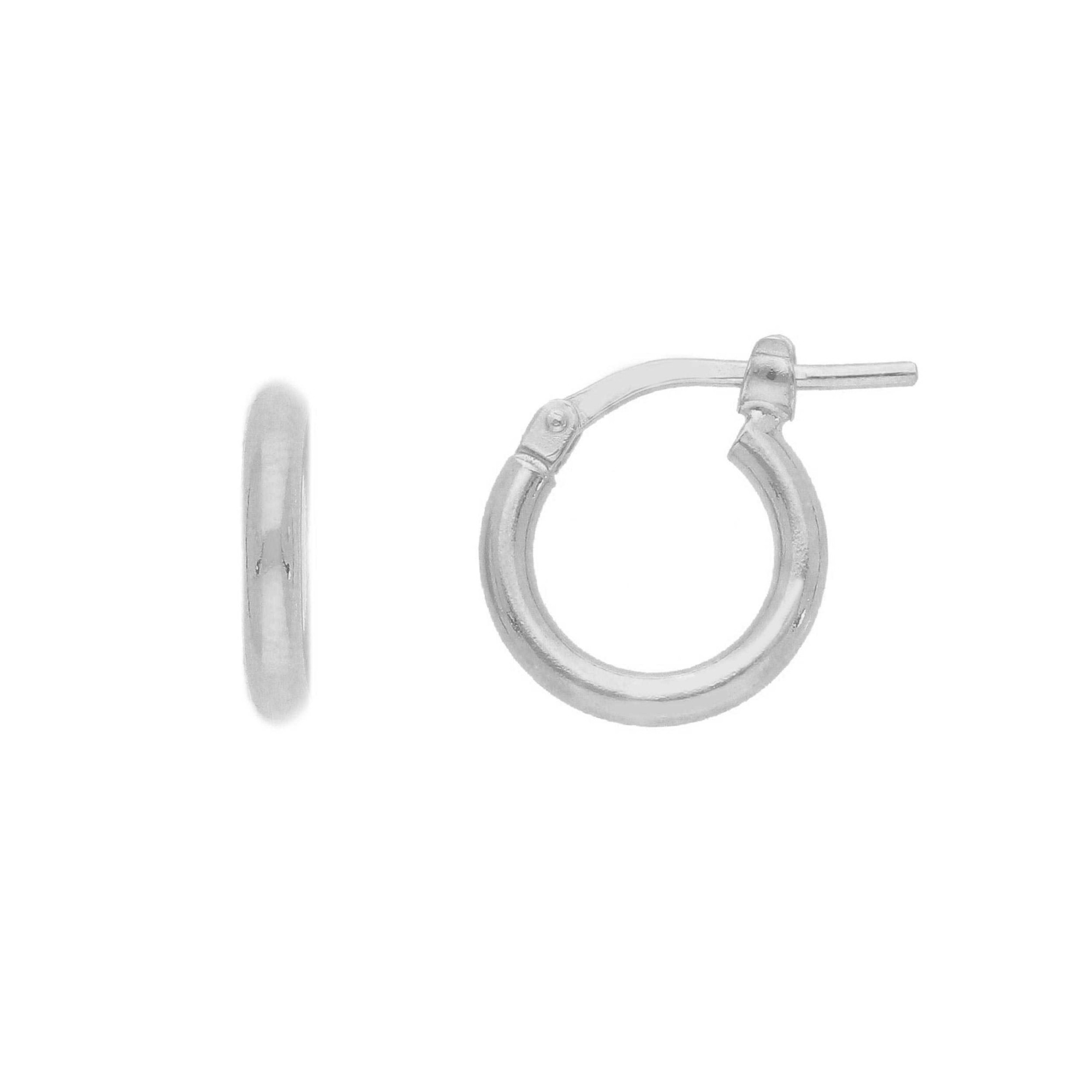 Pendientes de aro en plata 925 di&aacute;metro 10mm ORO&CO 925 - ORO&CO 925