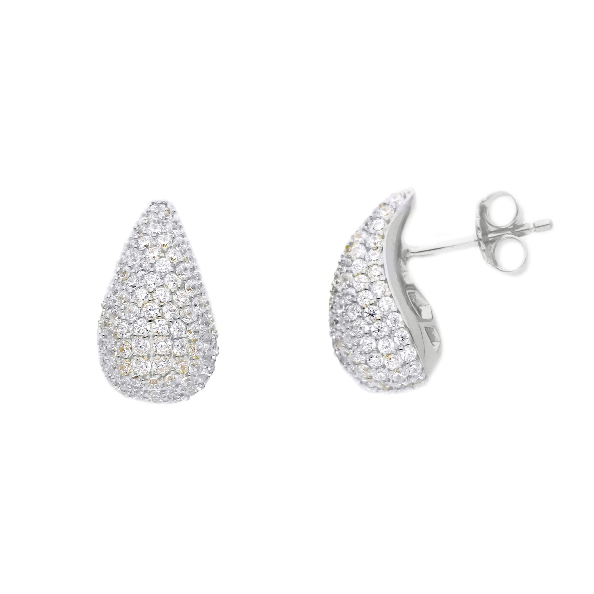 Orecchini a goccia pav&eacute; zirconi in argento 925 ORO&CO 925 - ORO&CO 925