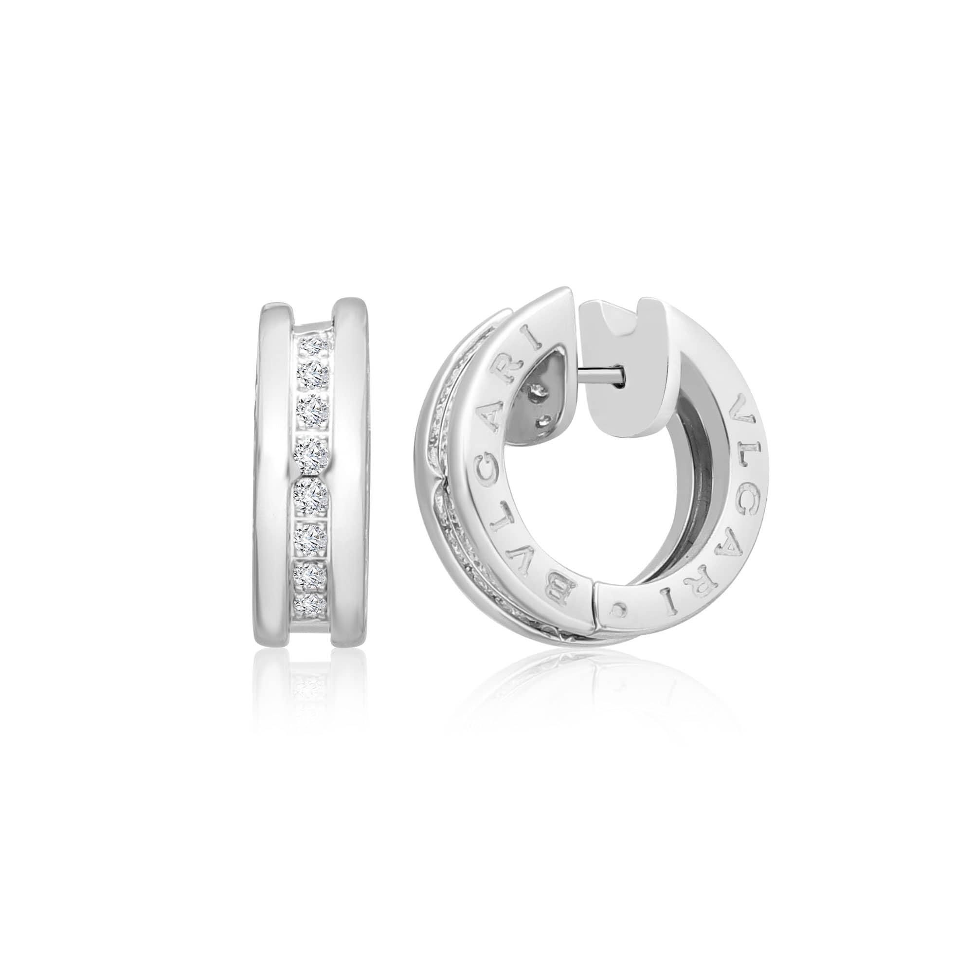 B.Zero1 earrings in white gold and diamonds - BULGARI