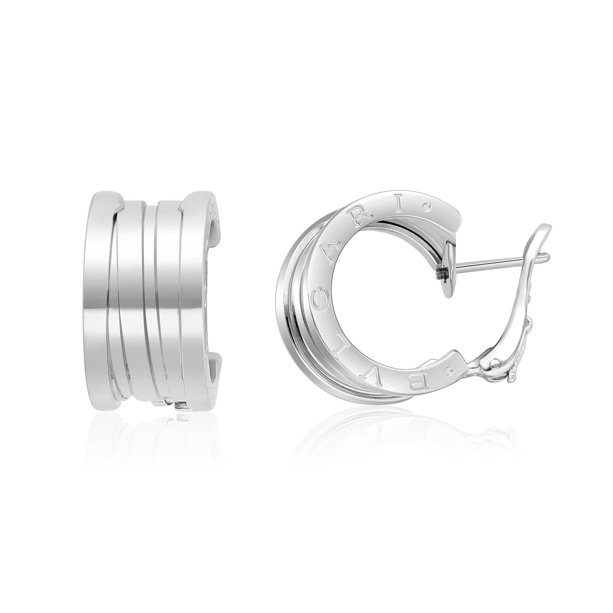 B.Zero1 earrings in white gold - BULGARI