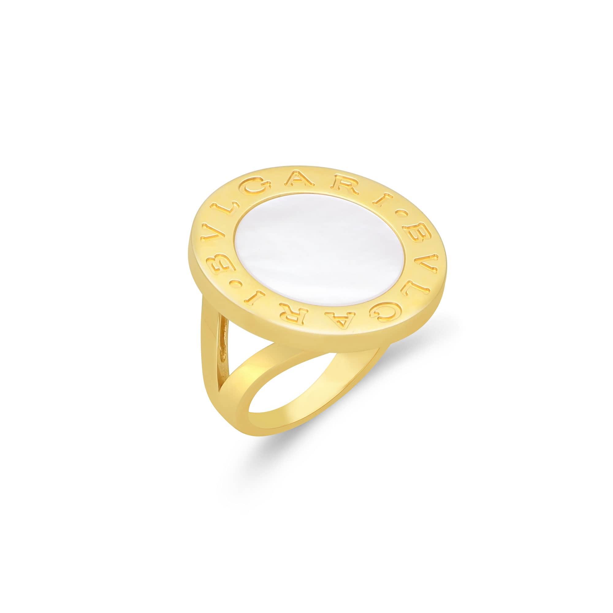 Bulgari ring in gold and mother-of-pearl - BULGARI