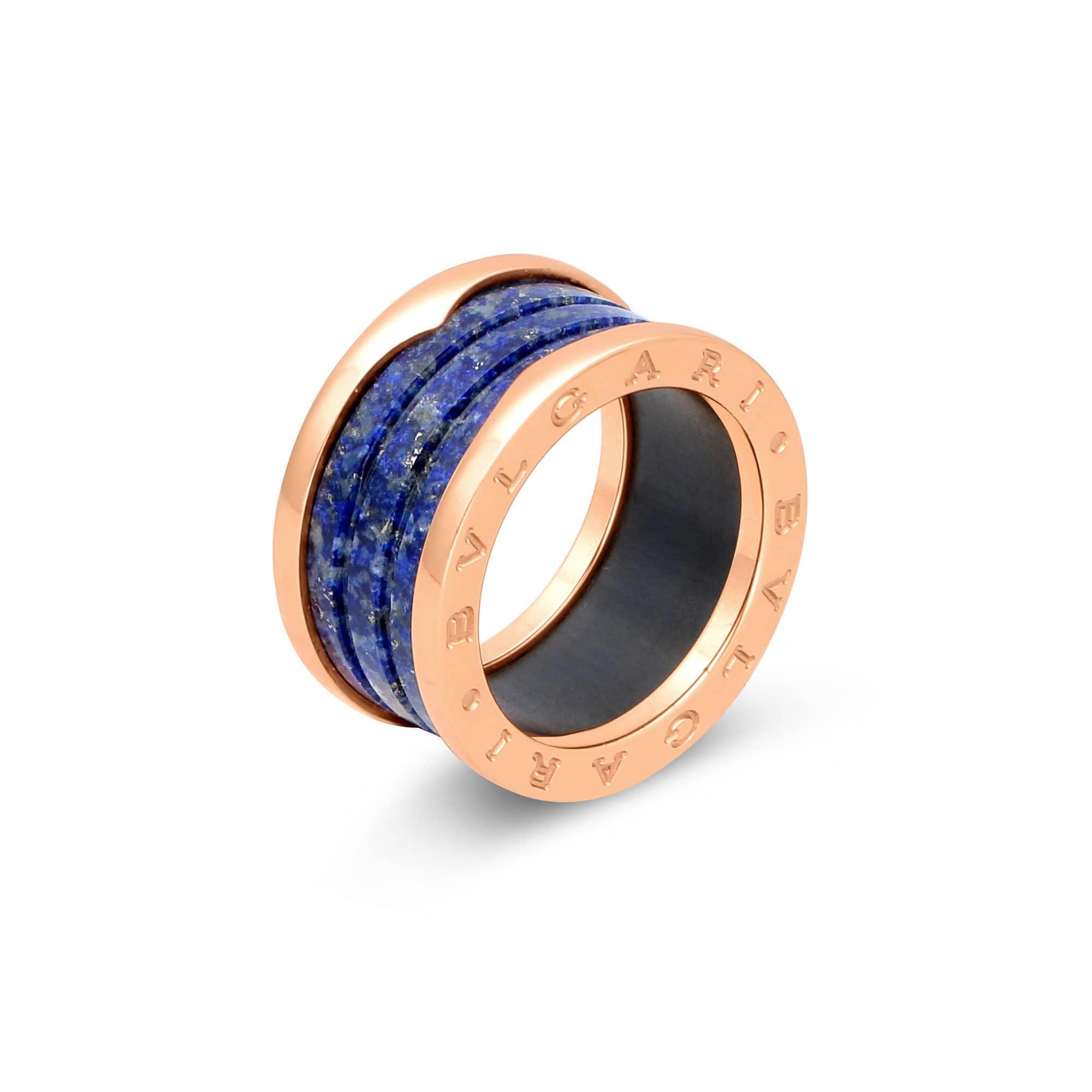 B.Zero1 ring in gold and lapis lazuli - BULGARI