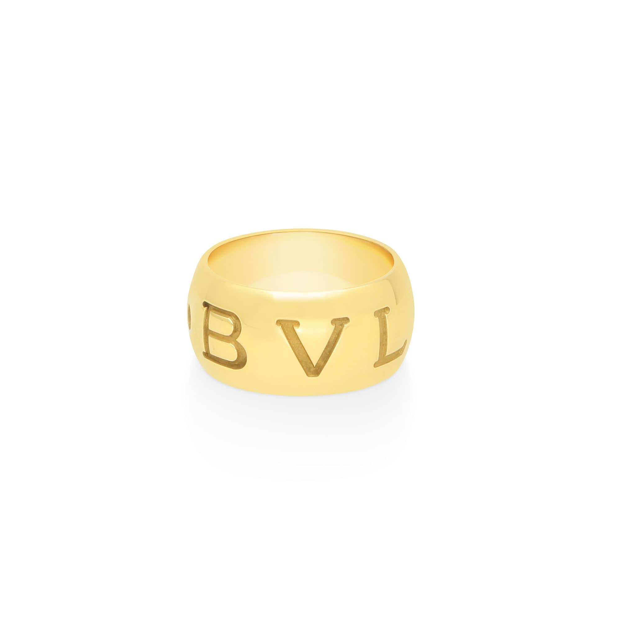 Anillo monólogo Bulgari en oro amarillo - BULGARI