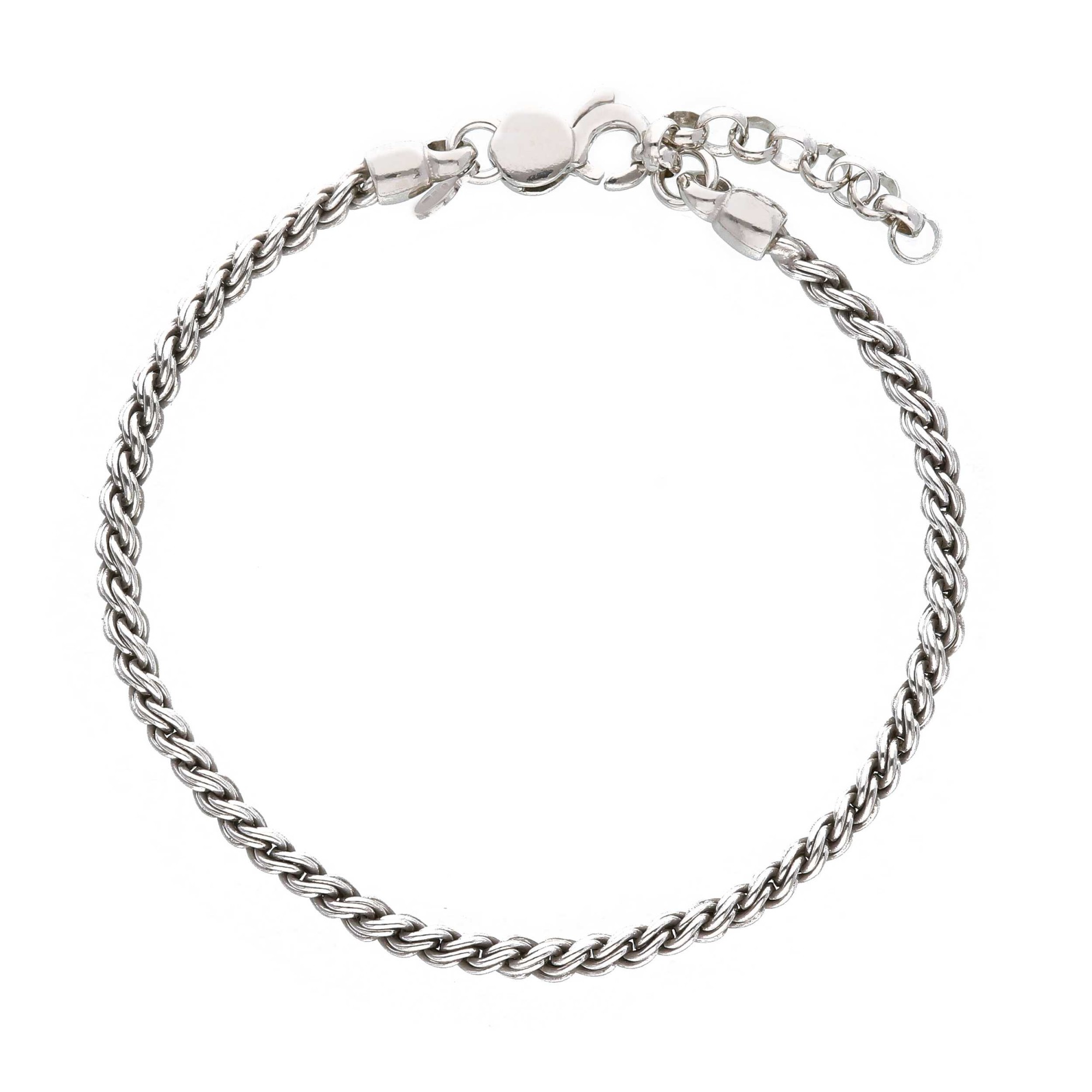 Pulsera de eslabones en plata 925 con cierre de mosquet&oacute;n ORO&CO 925 - ORO&CO 925