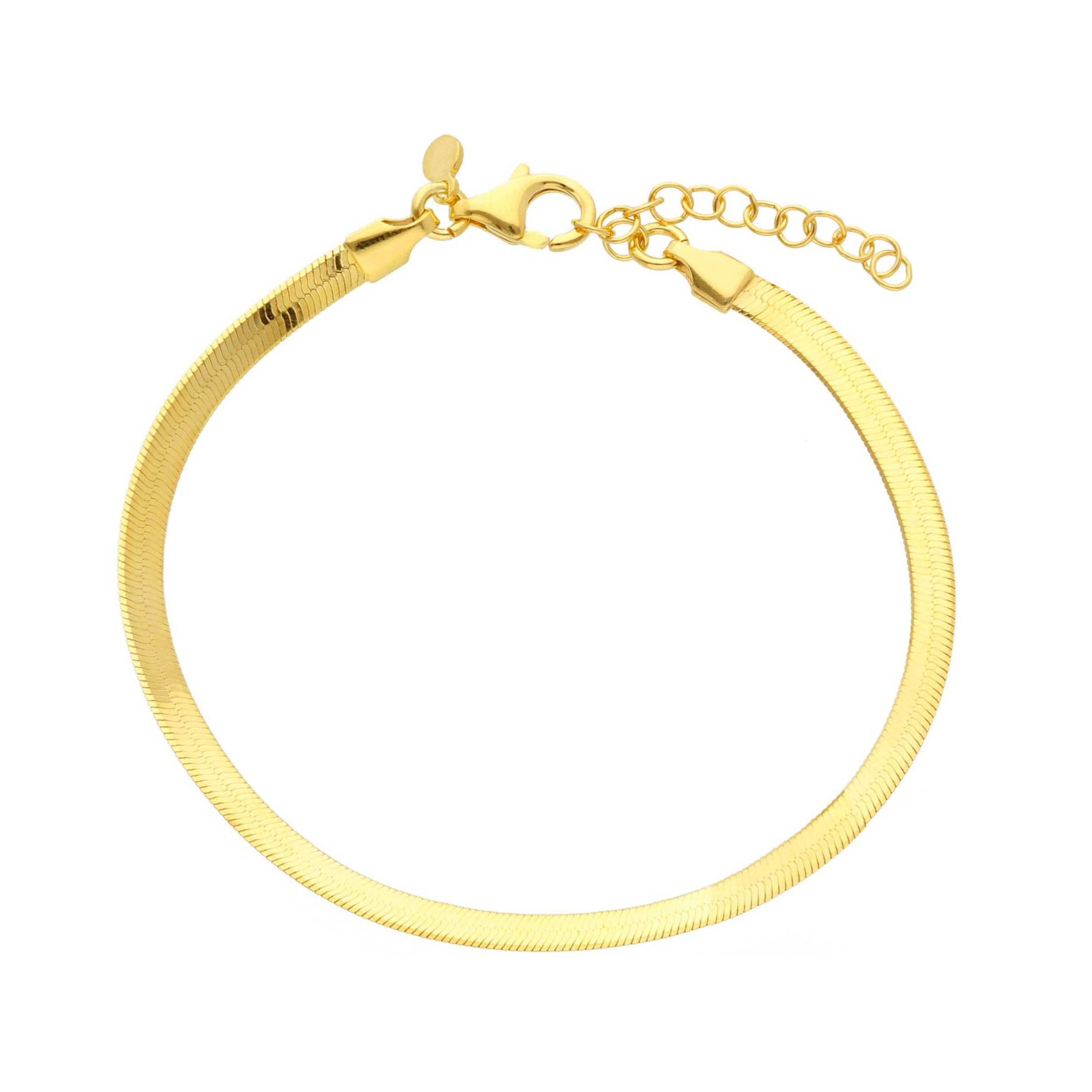 Pulsera de eslabones tipo snake en plata dorada ORO&CO 925 - ORO&CO 925