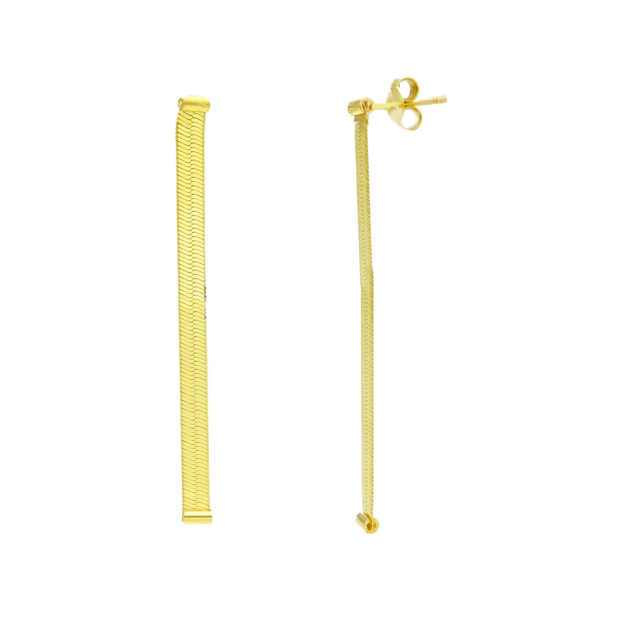 Pendientes colgantes de plata dorada ORO&CO 925 - ORO&CO 925