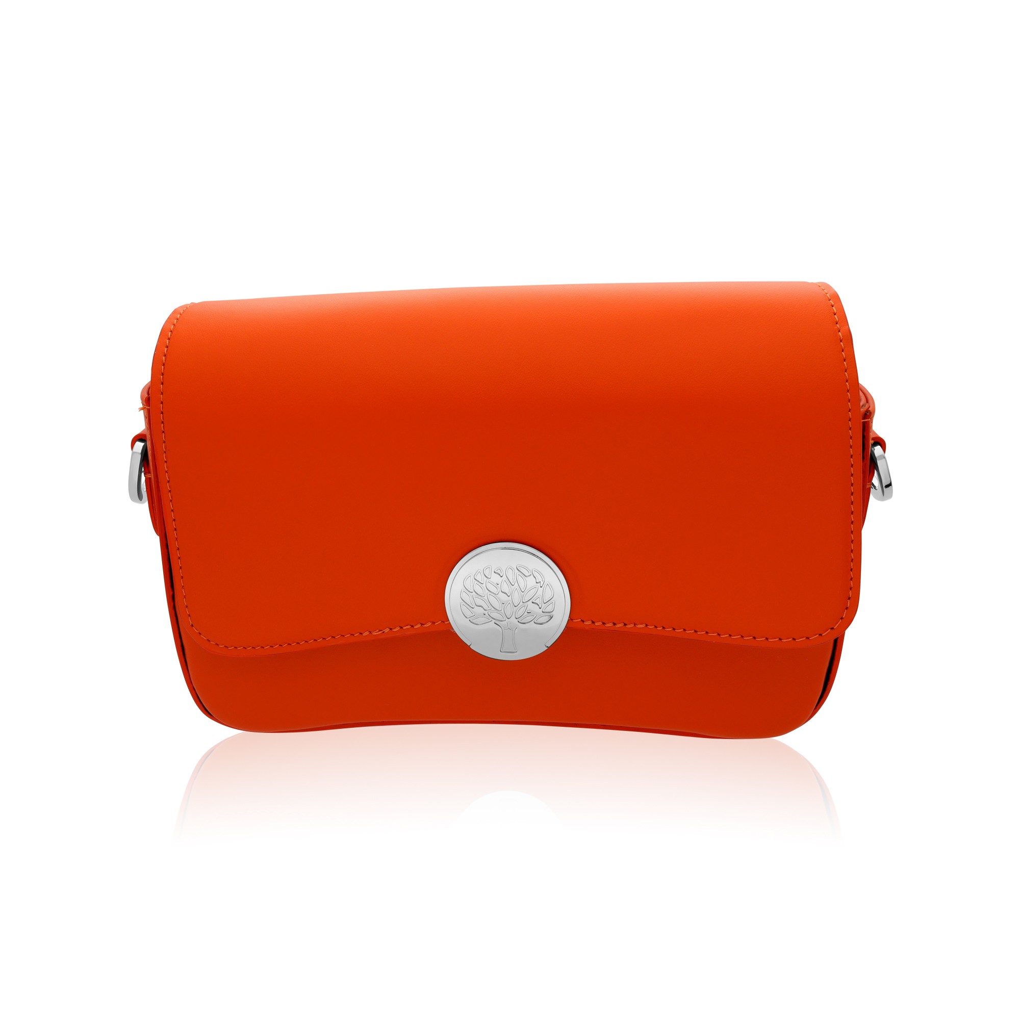 Bolso de Alfieri & St. John en piel aut&eacute;ntica color naranja. - ALFIERI & ST. JOHN