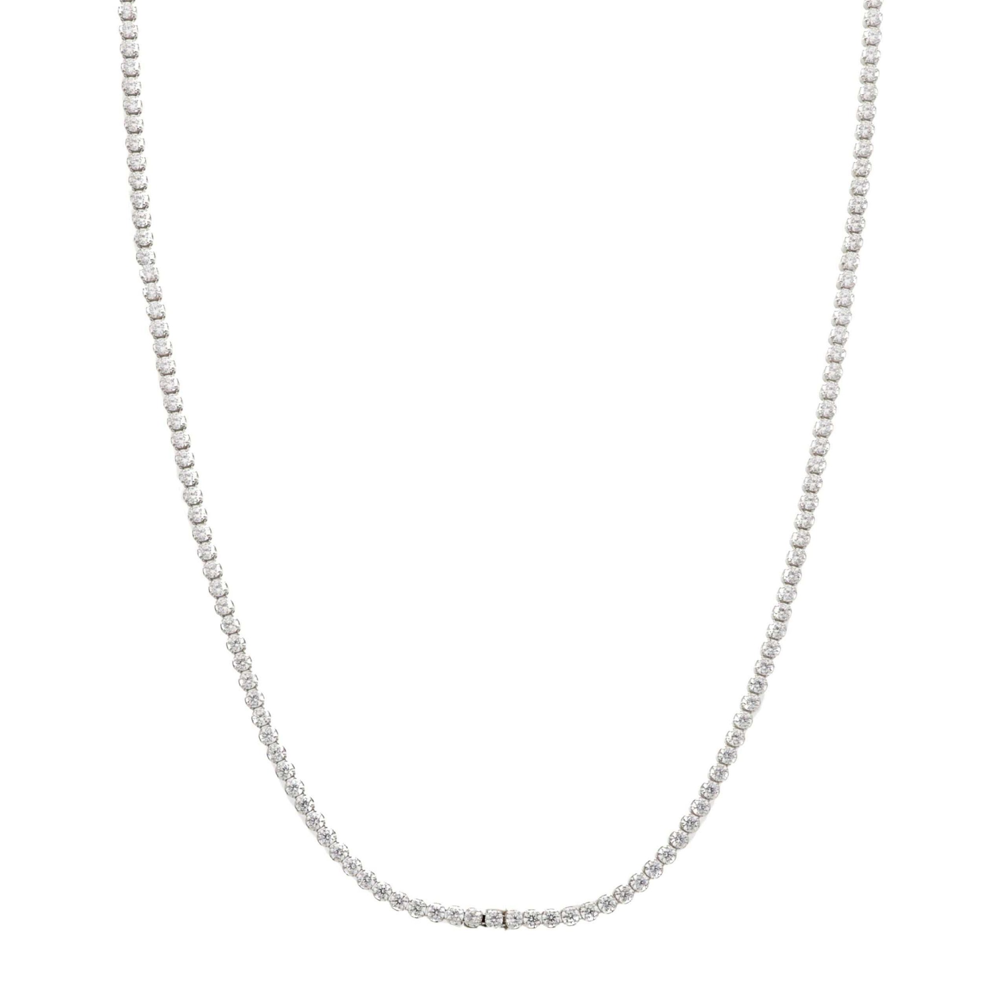 Collar tennis en plata 925 con circonitas blancas 40+5 cm ORO&CO 925 - ORO&CO 925