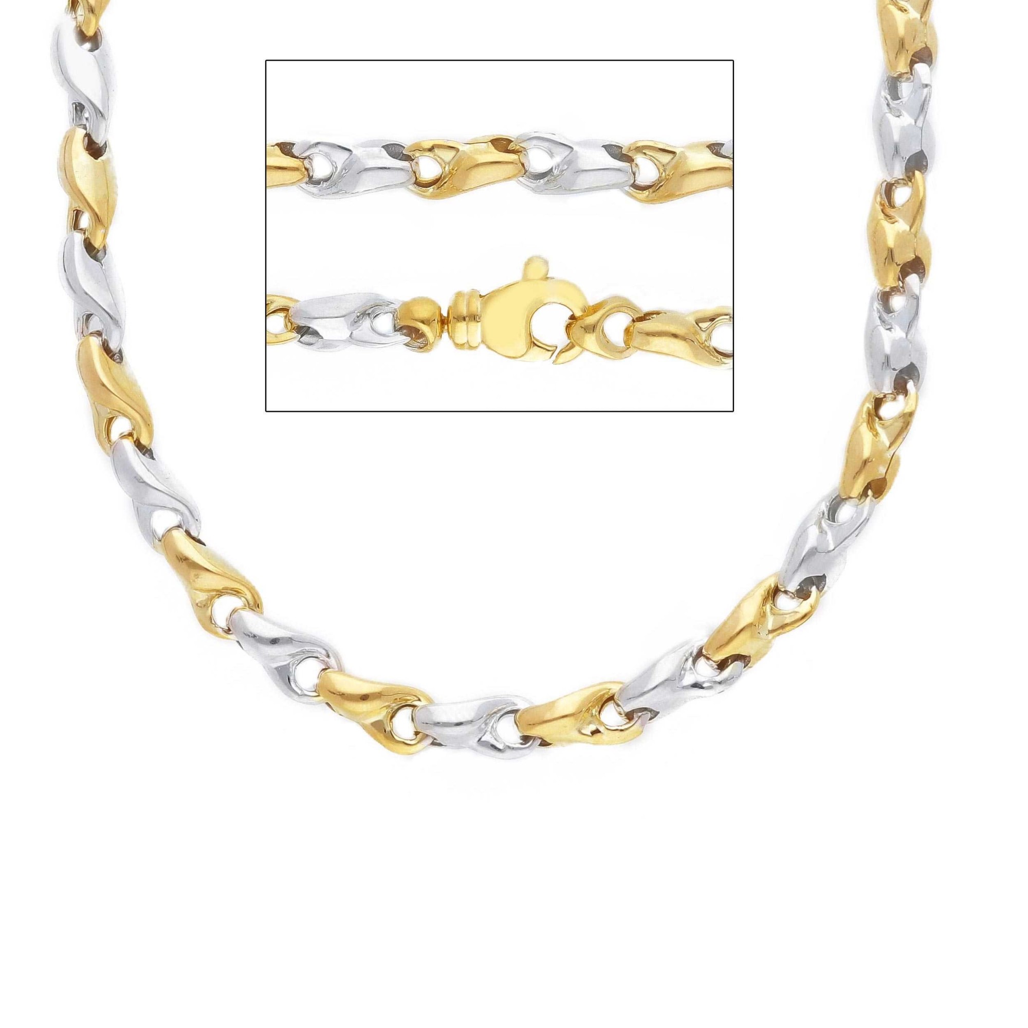 Collana in oro giallo e bianco 9 kt - ORO&CO