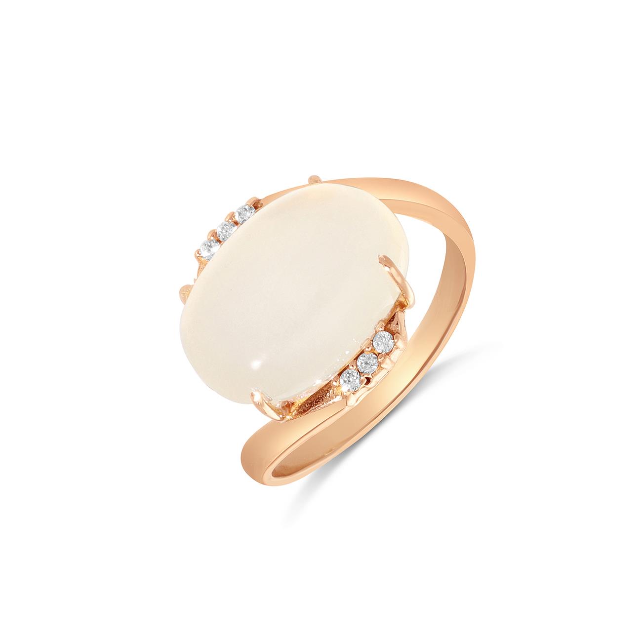 Anello Gemma con moonstone cabochon e diamanti - ALFIERI & ST. JOHN