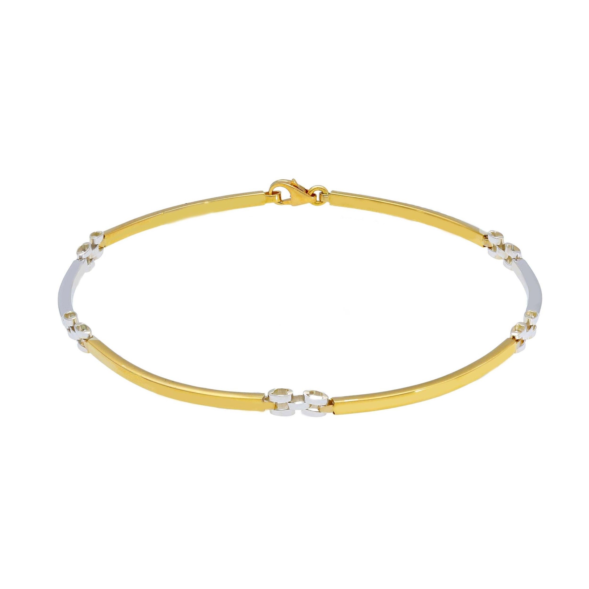 Bracciale uomo in oro giallo e bianco 18 kt - ORO&CO
