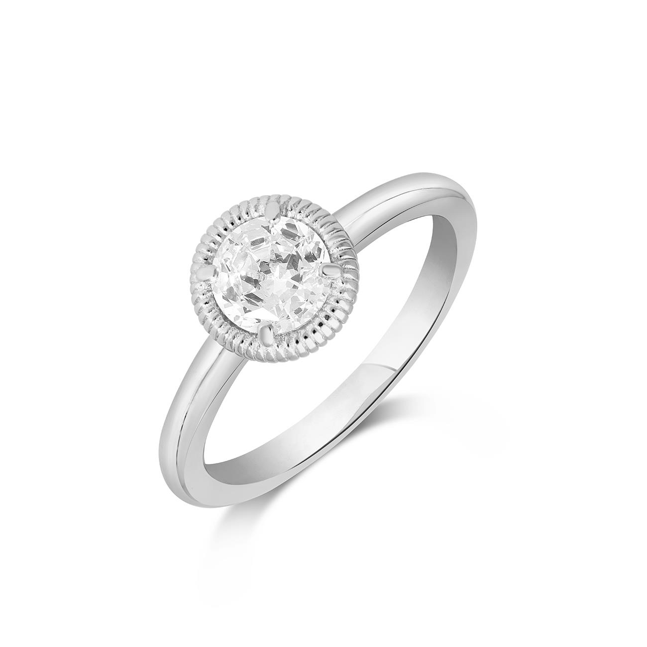 Anillo Sofia en plata con circonita blanca - LUXURY MILANO