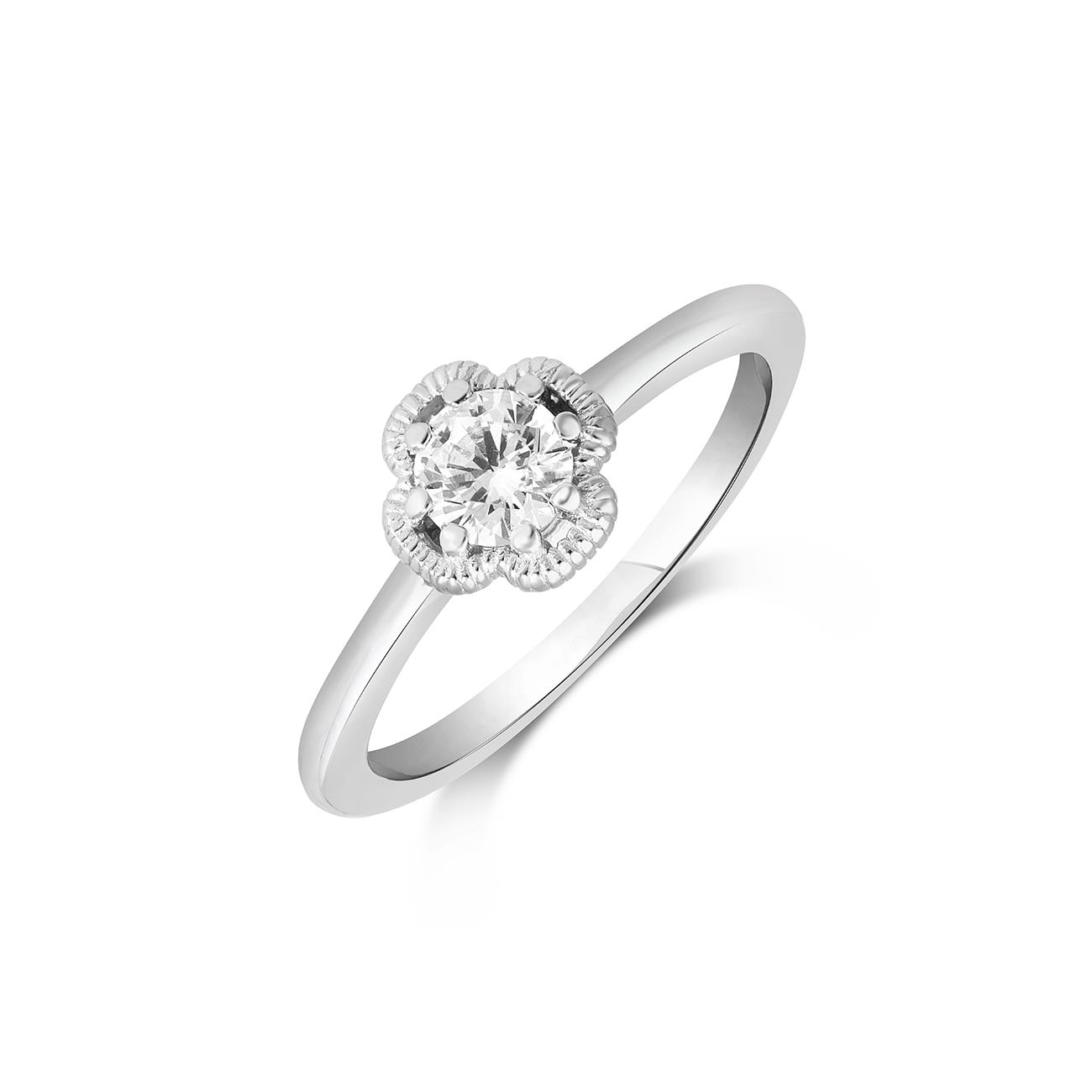Anillo Sofia en plata con circonita blanca - LUXURY MILANO